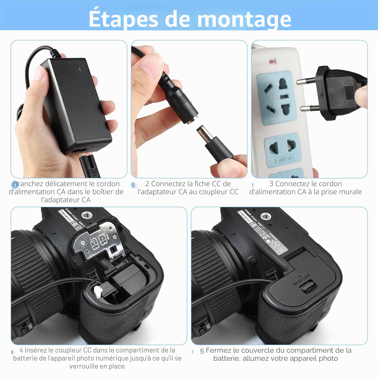 ENEGON NP-FZ100 Batterie factice AC-FZ100 DC Coupler Adapter Kit Compatible avec Sony A6600, A7C, A7III, A7RIII, A7RIV, A9, A9R, A9S, Alpha 9, Alpha 9R, Alpha 9S, Alpha 9S, Appareil Photo numérique