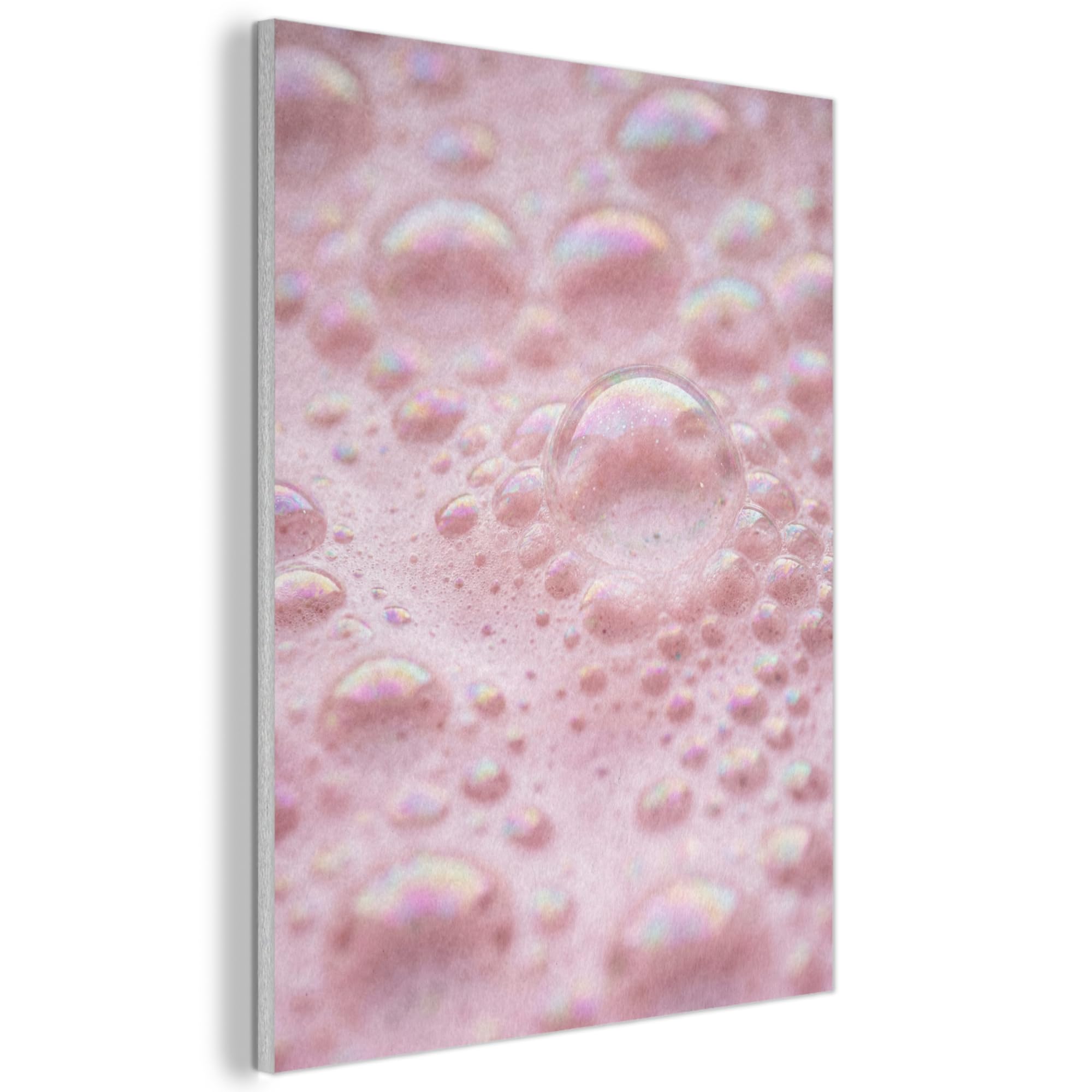 MuchoWow© Felt Panel 50x70 cm House Touch for Living Space Modern Visuals Decoration Wall Art Foam - Texture - Pink