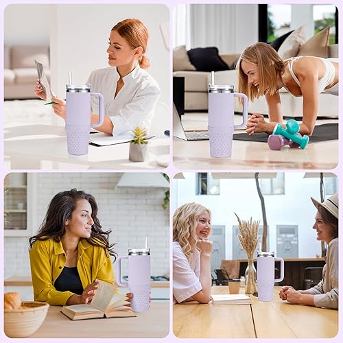 Miniatura 6 de Funda de silicona para Stanley Cup de 30 onzas  20 onzas, funda de funda para botas de orquídea compatible con Stanley H2.0 y accesorios para vasos