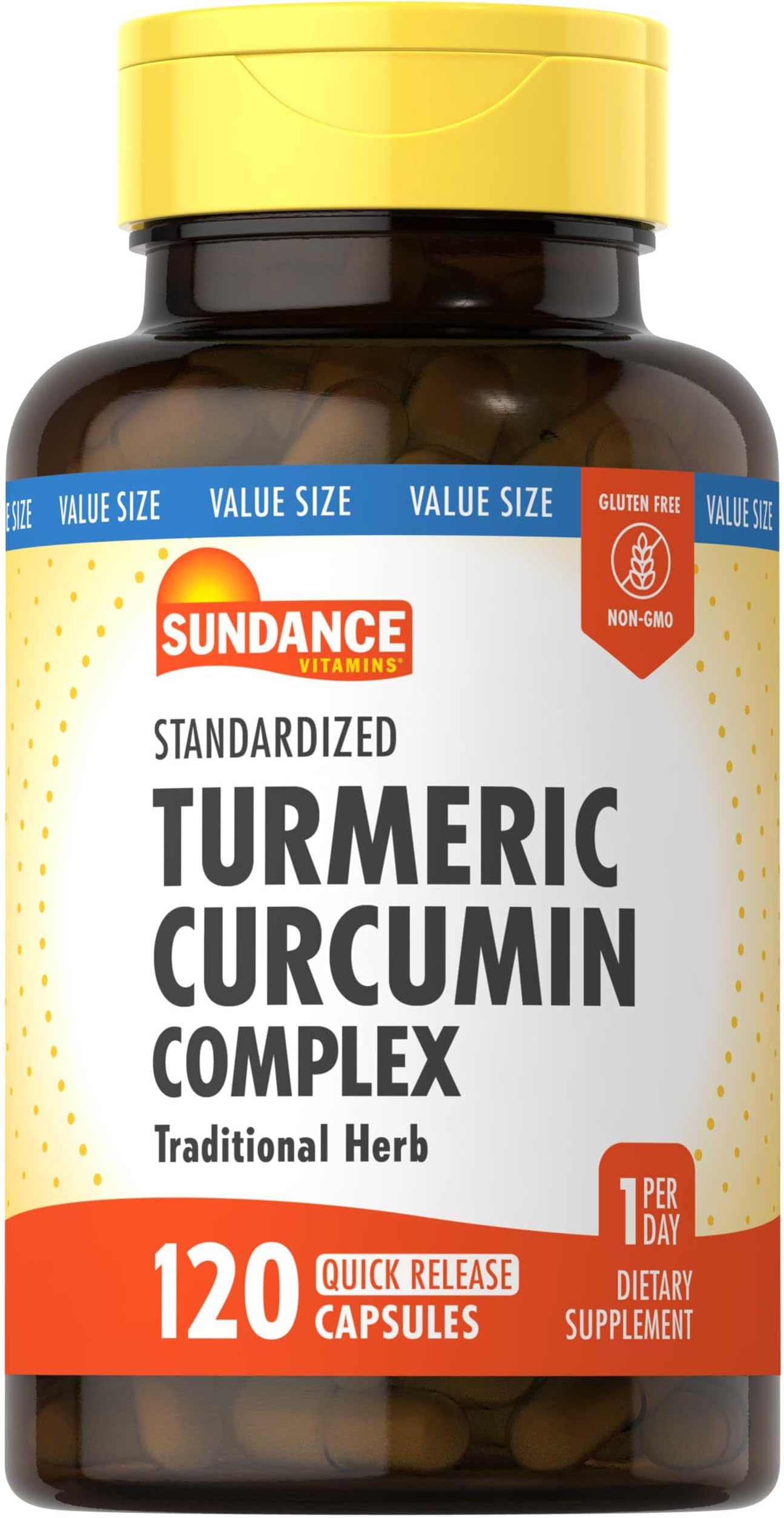 Turmeric Curcumin Complex | 120 Capsules | with Black Pepper Extract | Traditional Herb | Non-GMO and Gluten Free Supplement