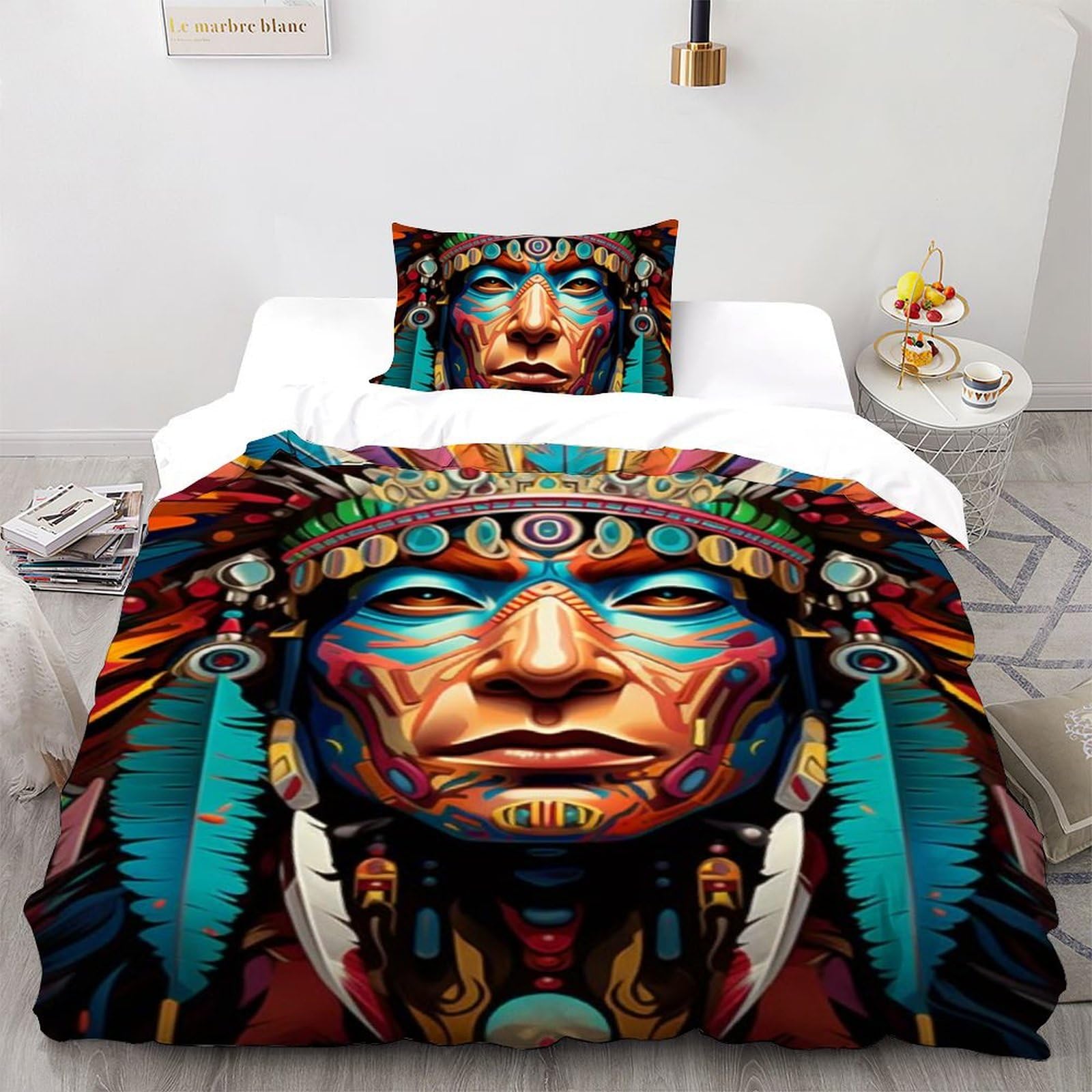 Housse de couette single en microfibre imprimé 3D pour enfants 135x200cm
