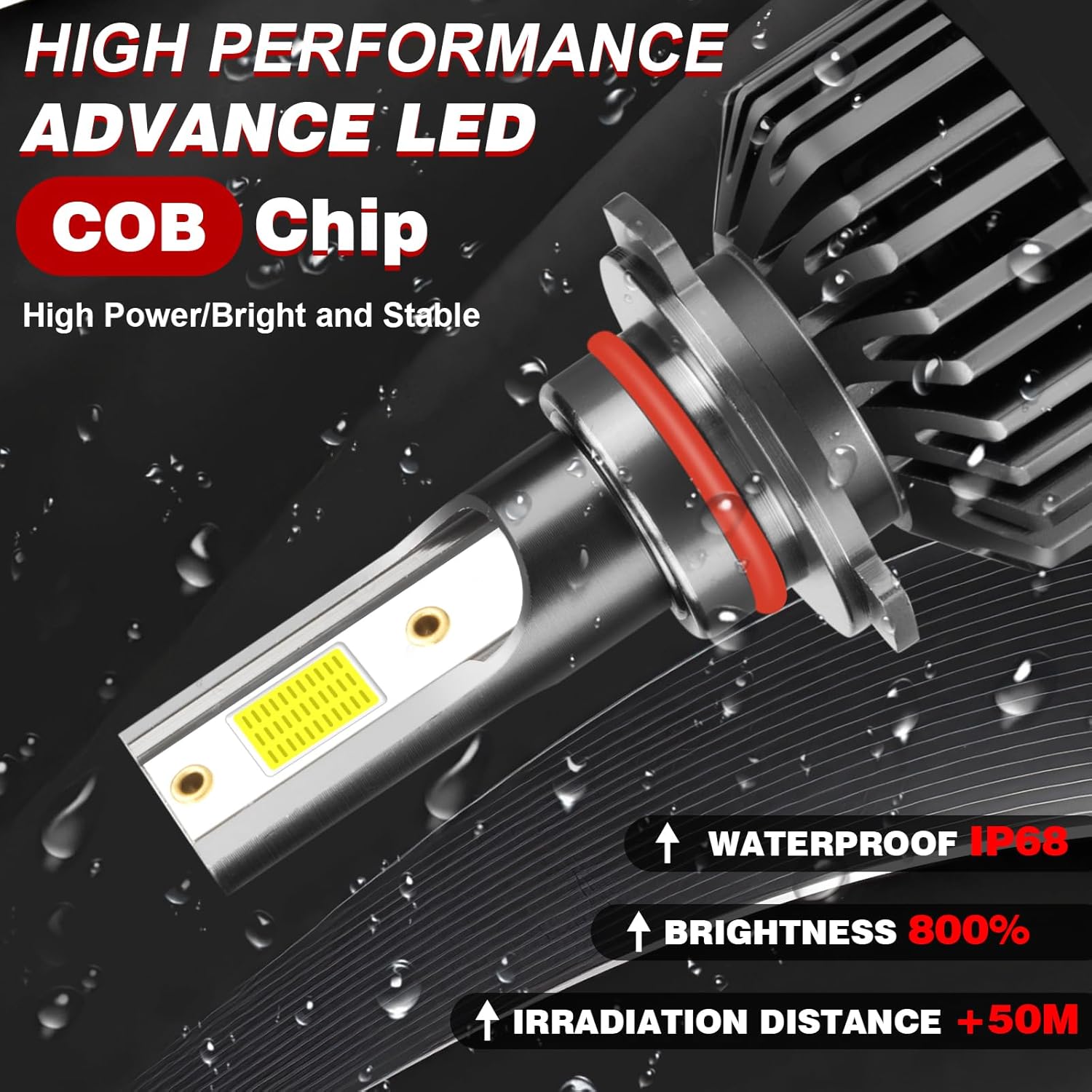Fit For Toyota RAV4 2016 2017 2018 lights with Fan, 800% Super Bright Hi Lo Beam Light Bulbs and Fog lights, Plug and Play, 6500K Cool White 36000LM, Pack of 4