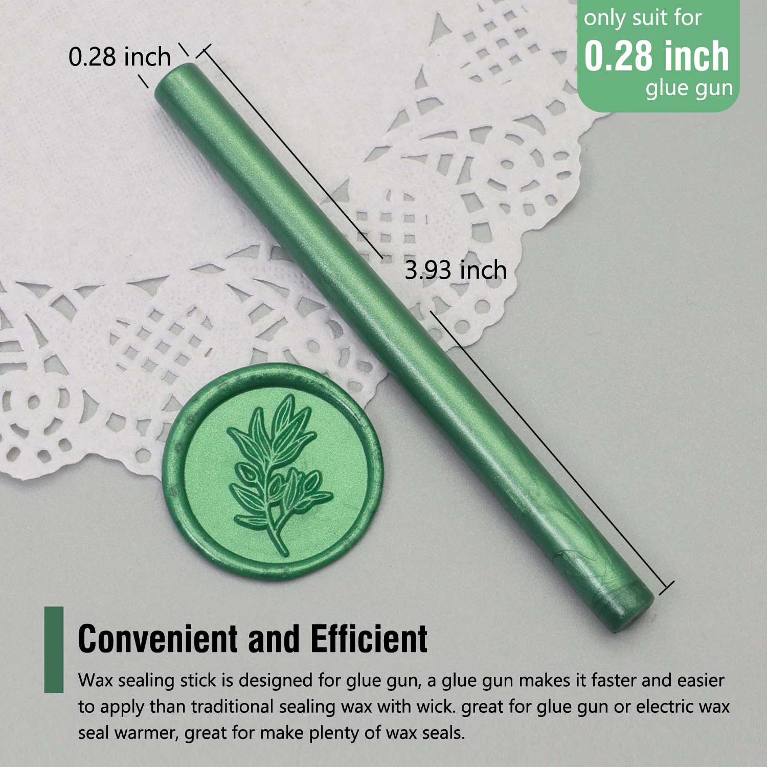 Pine Green Wax Seal Sticks, Glue Gun Sealing Wax Sticks, 30pcs Premium Wax Seal Sticks Set for Wax Seal Stamp, Great Wax Melts for Stamp Seals, Wedding Invitation, Letter Envelope (Pine Green)