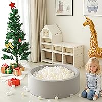 Vista 5 de GOGOSO Pelotas de juego de bolas de plástico para bebés, niños y niñas, decoración de casa de juegos, piscina, diversión sin ftalatos, sin BPA