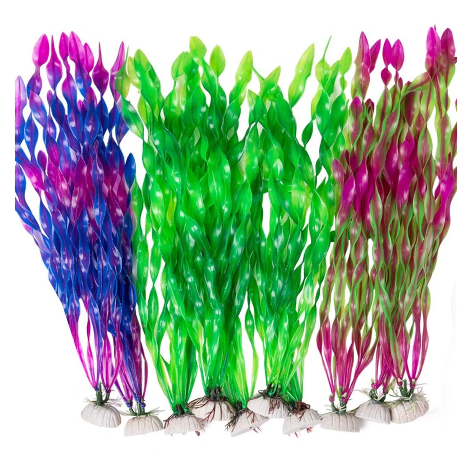 JTKSSCS Aquarium Plants 10pcs Plastic Aquarium Plants Fish Tank Decorations Artificial Water Grass Underwater For(Colorful,12CM)