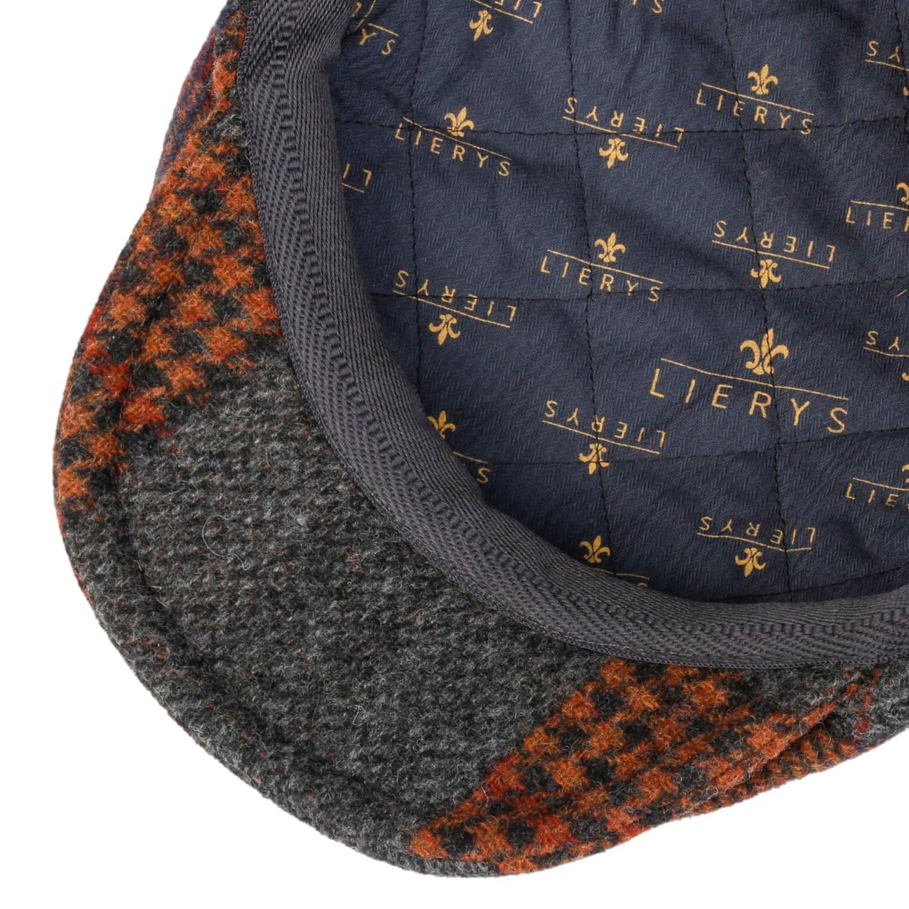 LIERYS Capri Merino Patchwork Coppola Unisex Berretto con Visiera 100% Lana Merino Made in Italy Autunno/Inverno
