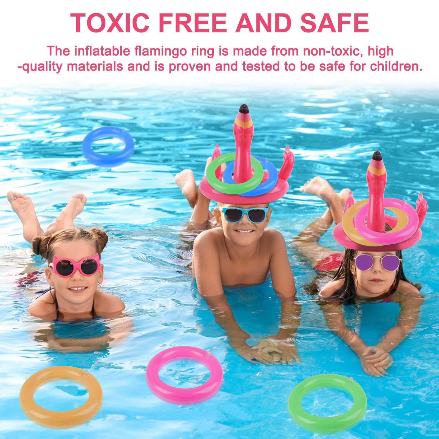 JEUX DE PISCINE - JEUX GONFLABLES Jeux Lancer Anneaux Toss Game Ring Cactus GonflableAccessoires