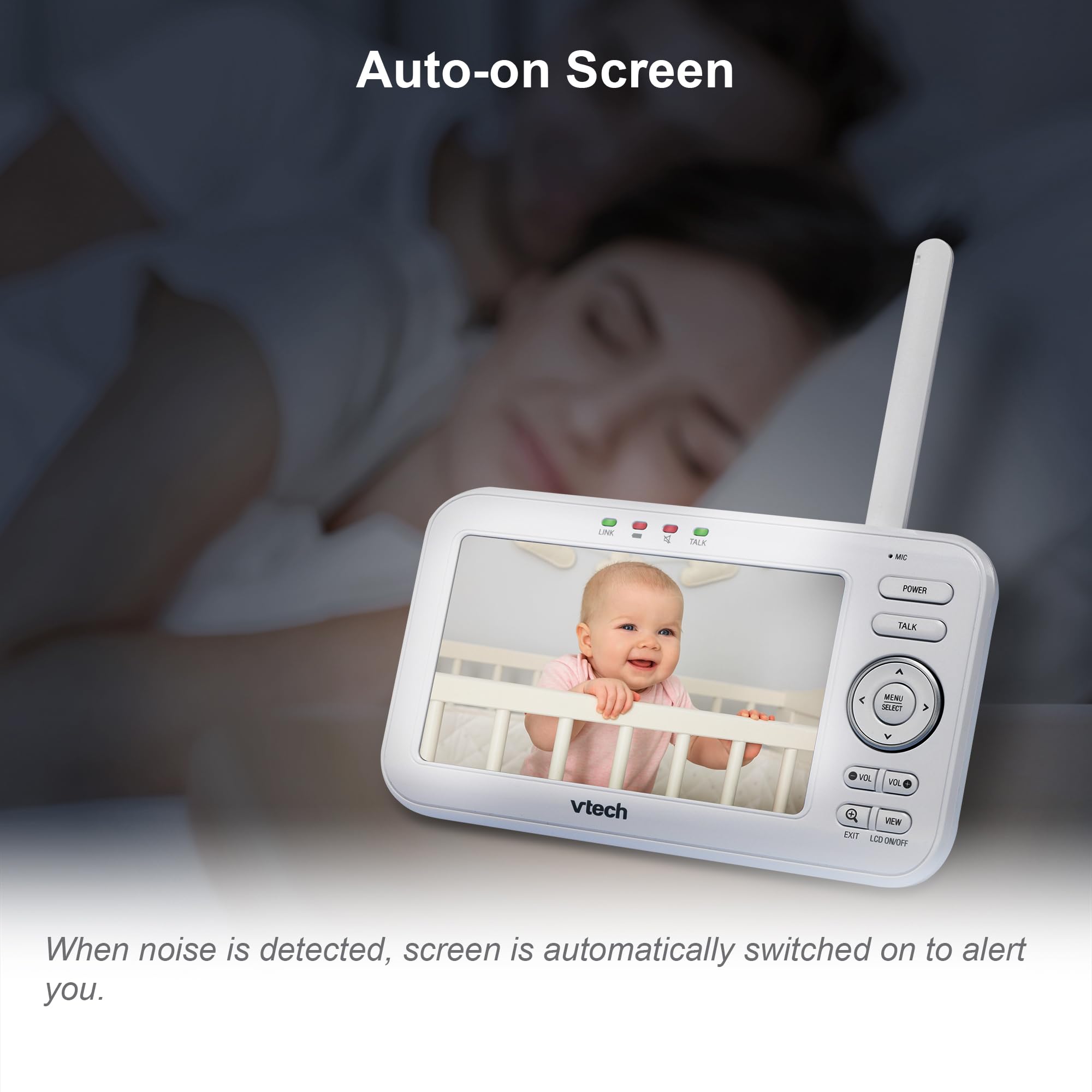 VTech - BM5463 -indoor- Lightshow Video Babyphone - Baby Monitor with Projection and Night Light 480p - FR Version,