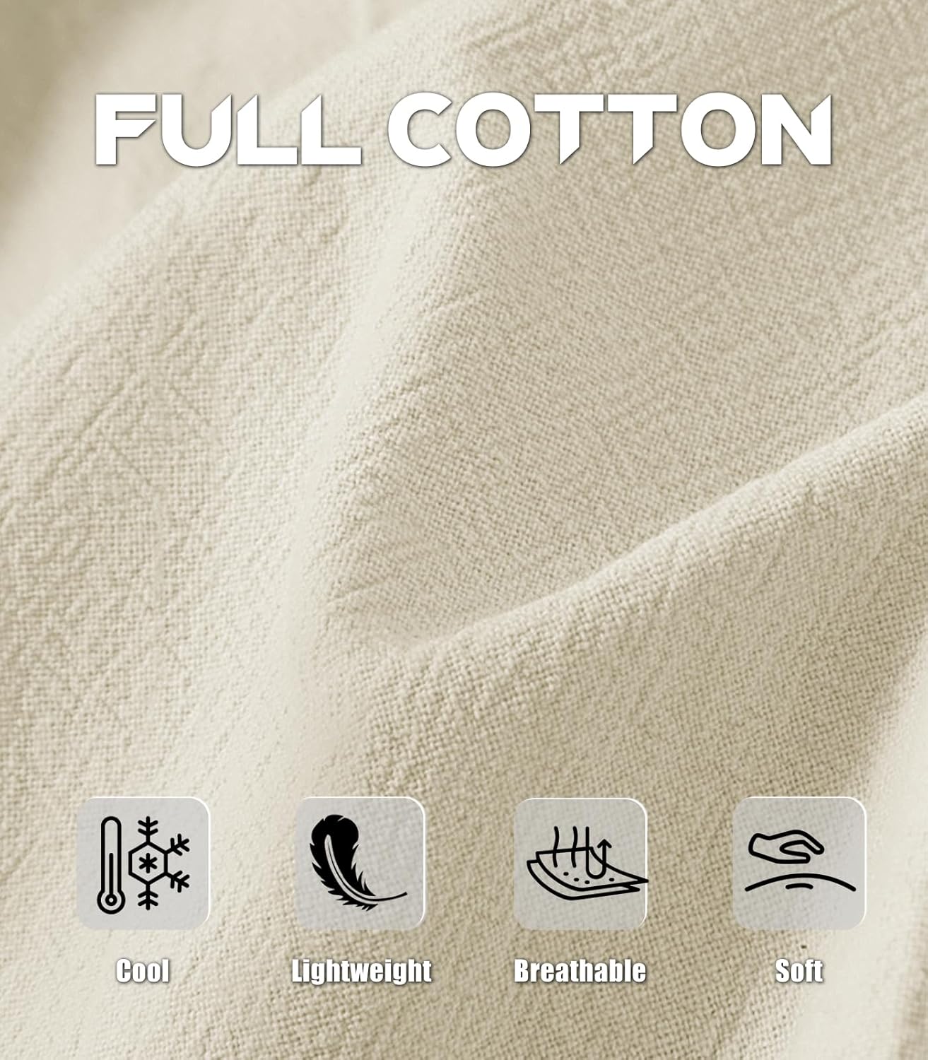 MAGNIVIT Men's Linen Cotton Capri Pants Loose Fit Elastic Waist Wide Leg Baggy Harem Pants - Image 6