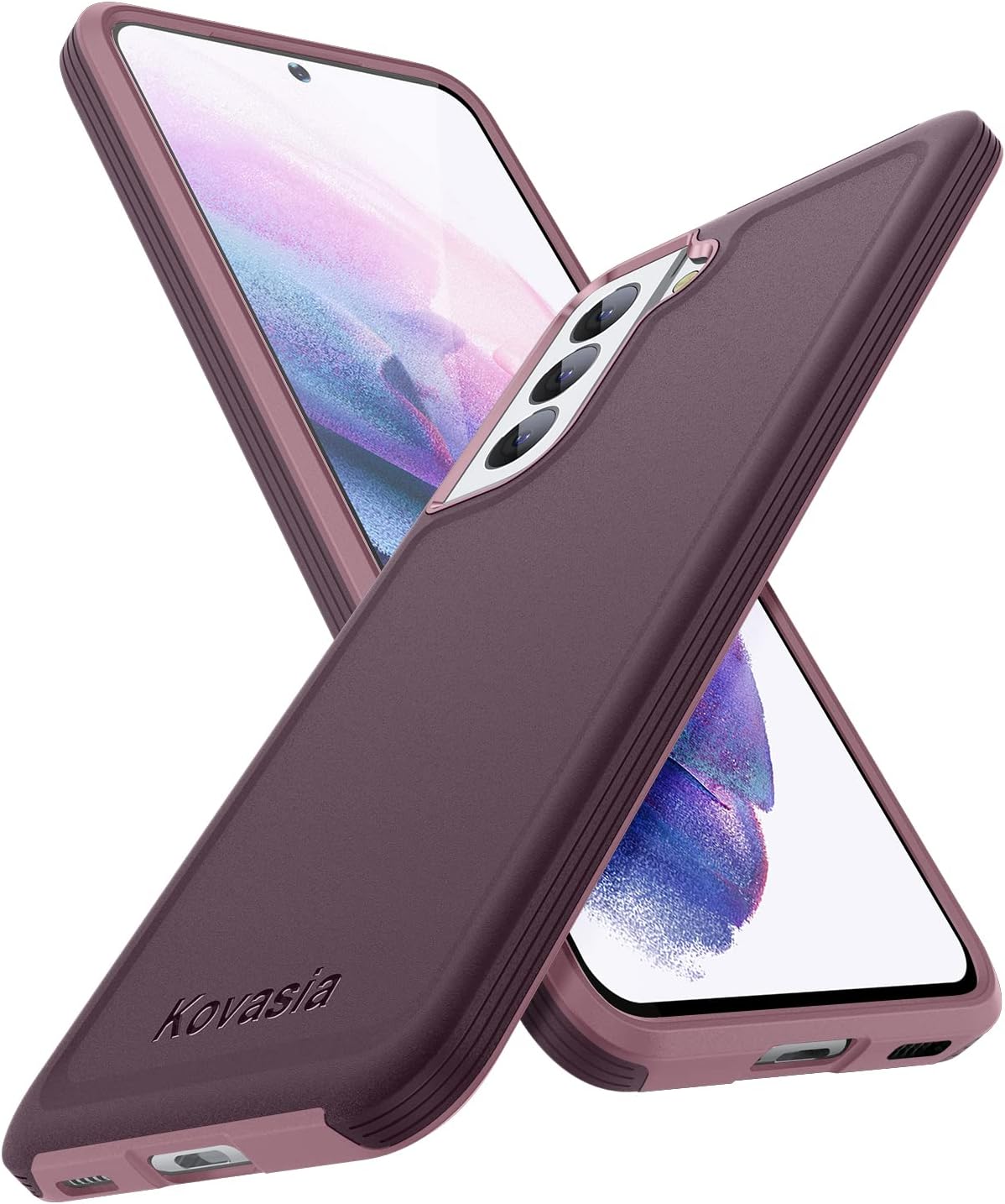 KOVASIA for Ultra Slim Samsung S21 Case, Soft TPU Shockproof Protective Phone Case [Tough Rugged] [Anti Scratch] [Anti Fingerprint], Compatible with Samsung Galaxy S21 5G 6.2'' (Fuchsia)