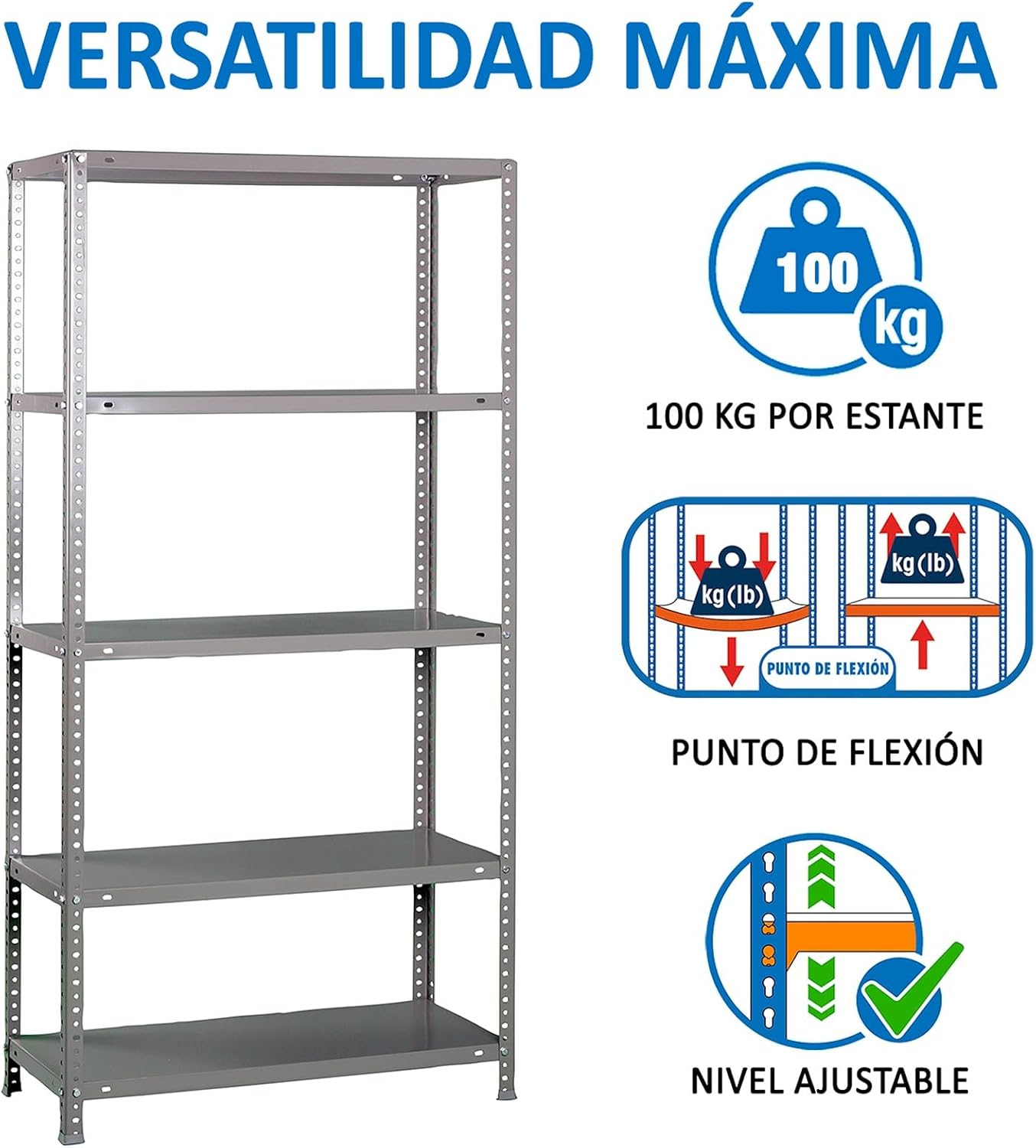 Simonrack 5/300 Kit Comfort Plus Shelf, Galvanized