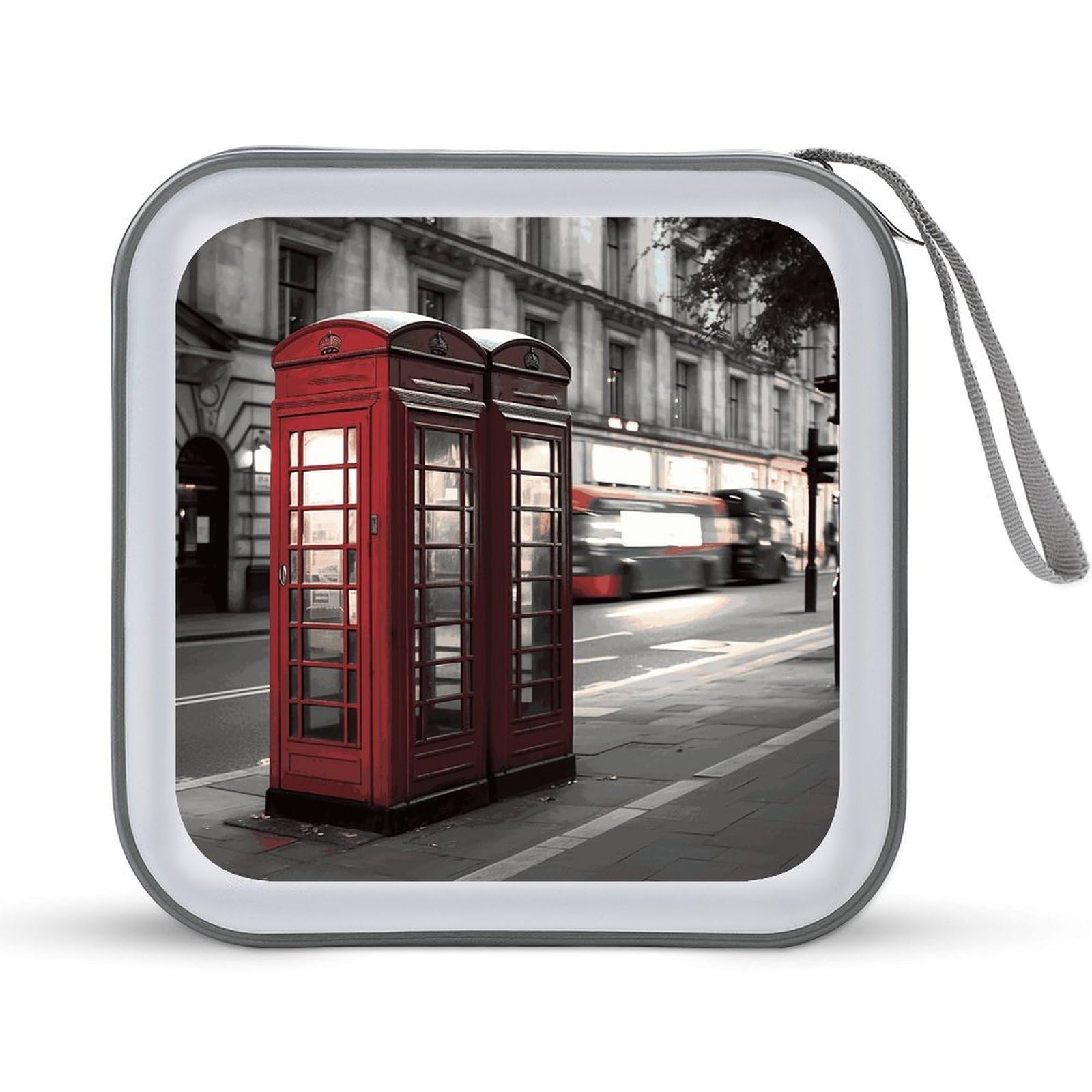 VstaDank 40 Capacity Phone Booth DVD Case Protective Storage Organizer Binder Booklet Album Portable Disc Wallet Car CD Disc Holder Hard Plastic CD Case CD DVD Case Holder