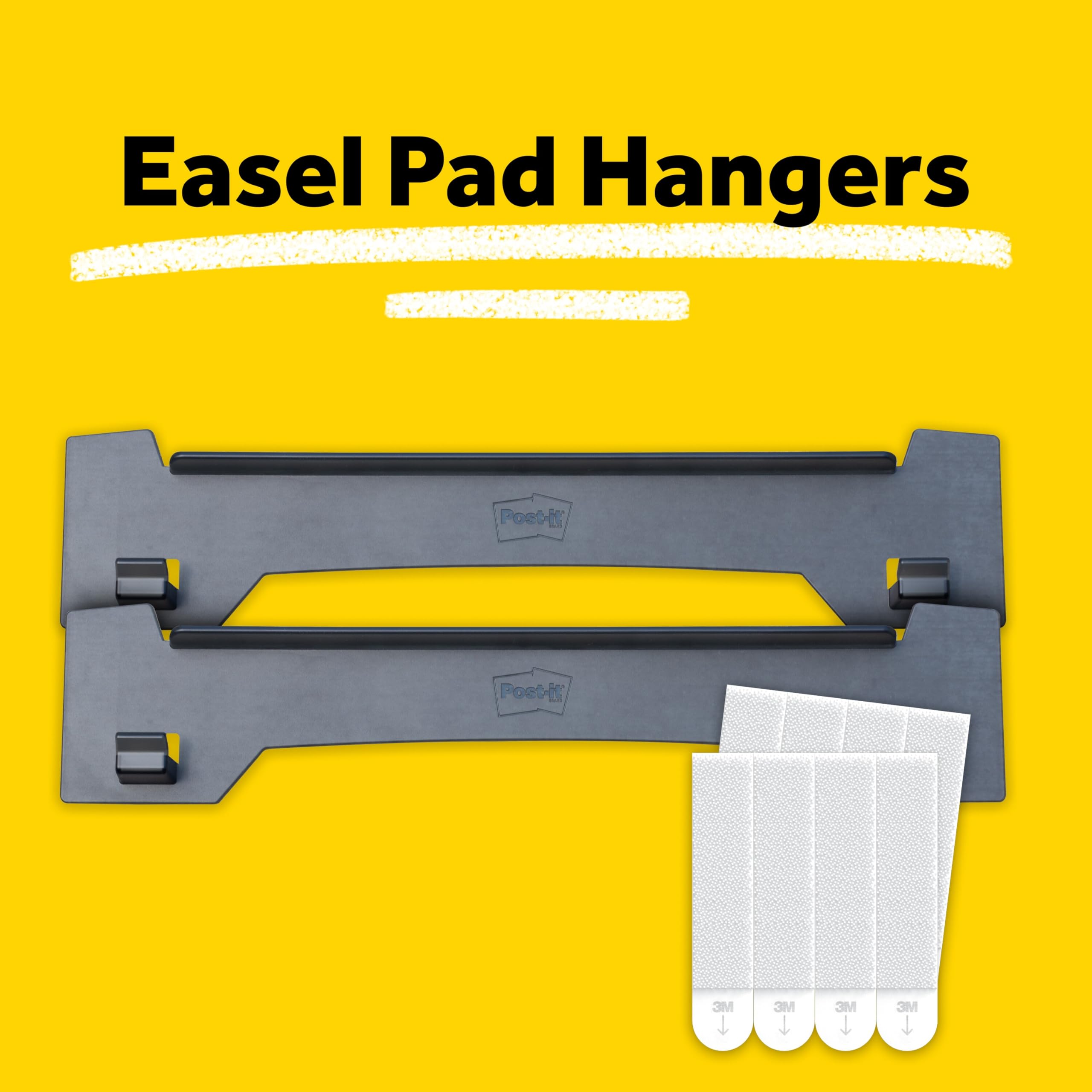 Post-it Super Sticky Staffelei Pad Pad-Wandhalterung 2 Hangers grau | Ideal für virtuelle Lehrer und Schüler