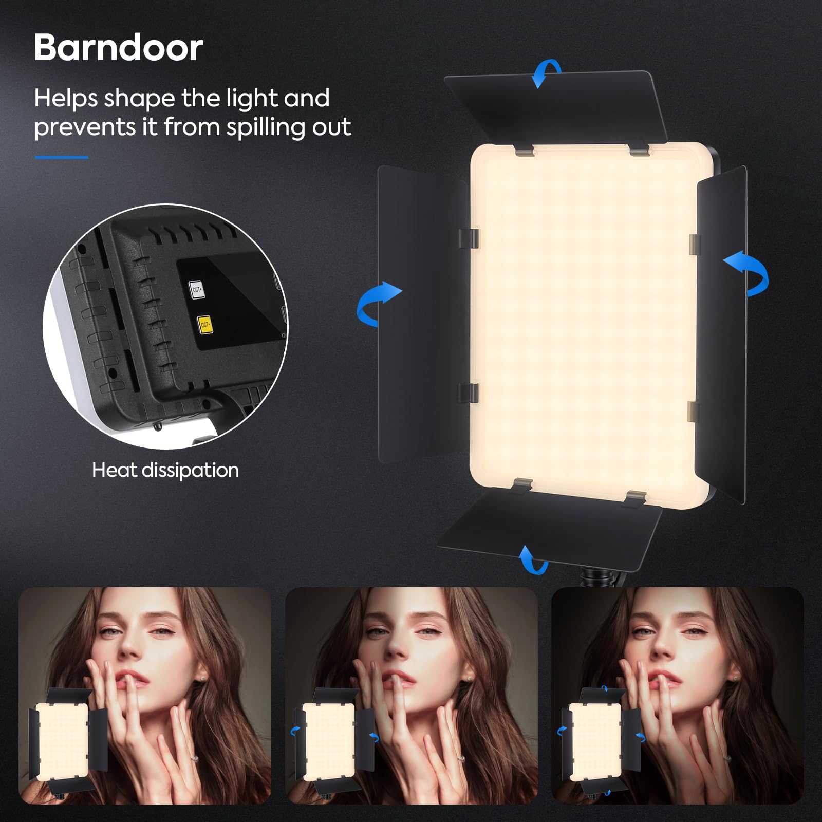 2-Pack LED Videolicht Bi Color, Foccalli Fotografie Studiolicht Dauerlicht Videoleuchte mit Remote Dimmbare 2700-6500K und Helligkeit von 10-100% für Aufnahme Studio Streaming YouTube TikTok