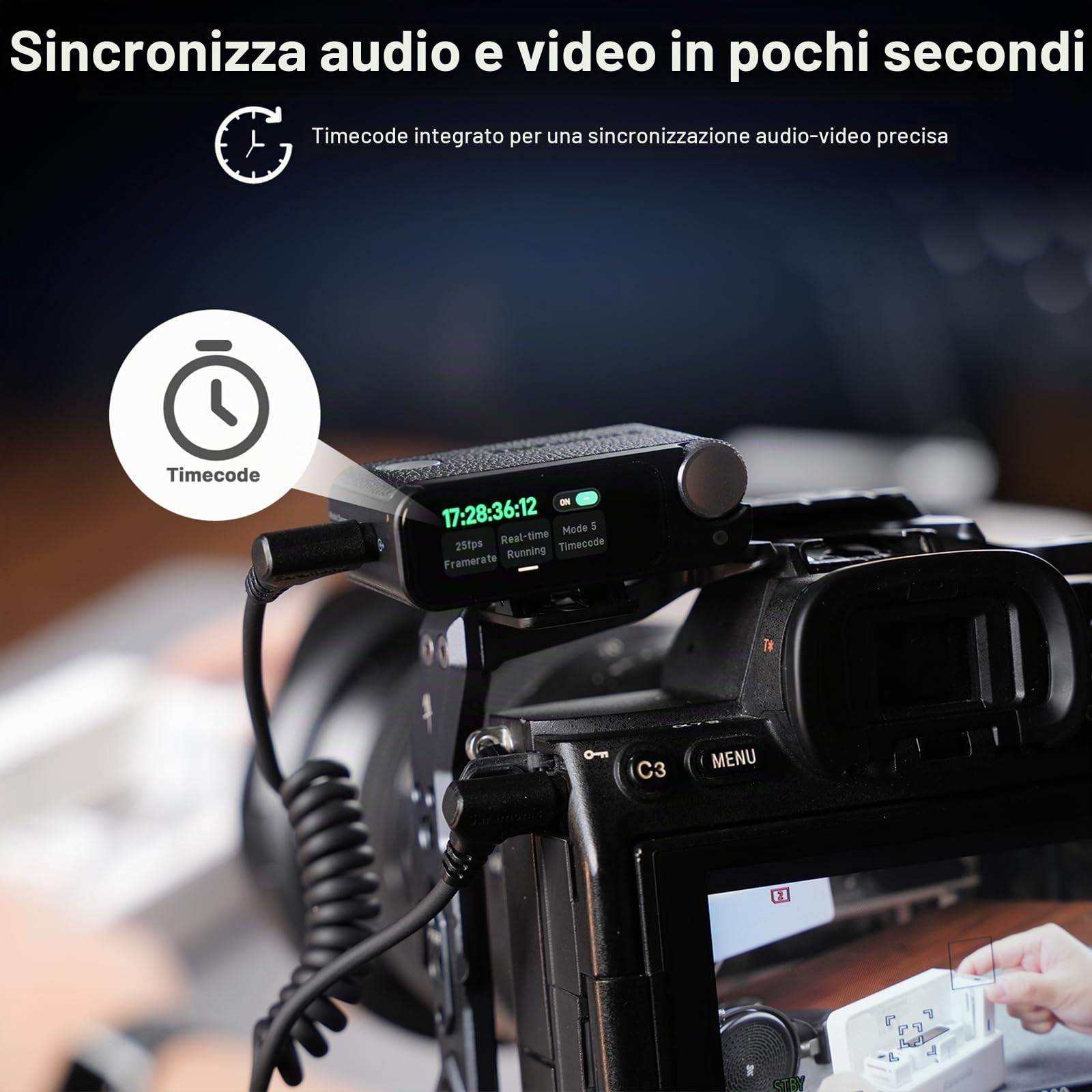 Saramonic Ultra | Microfono lavalier wireless, registrazione galleggiante a 32 bit, sincronizzazione codice temporale, cancellazione del rumore, resistenza all'acqua IPX5, gamma 984', SPL 130 dB, per