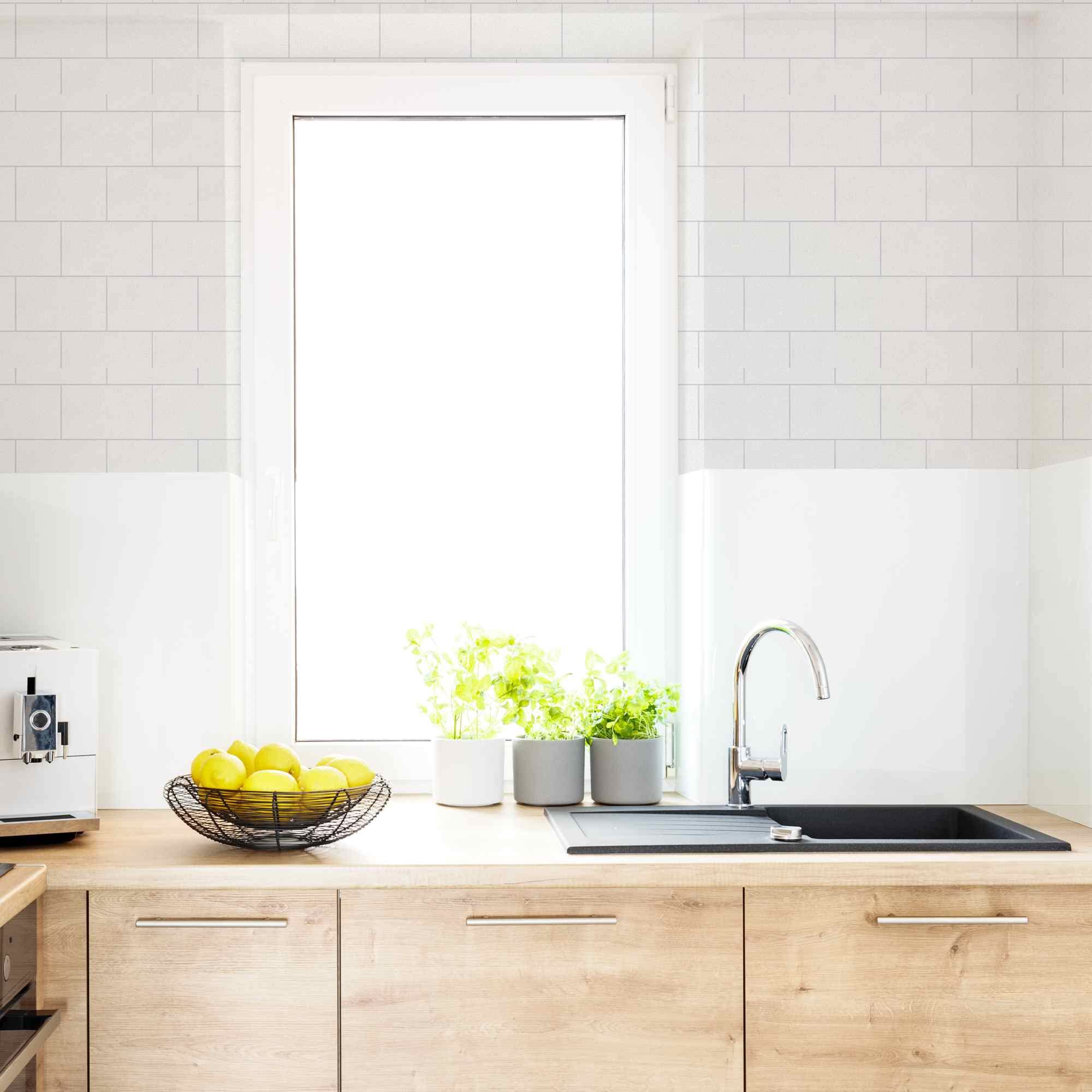 Contour London White Tiled Wallpaper | Paste The Paper | White Tile Design | Eco-Friendly