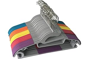 30-Pack Colored Plastic Hangers for Versatile Clothing Organization