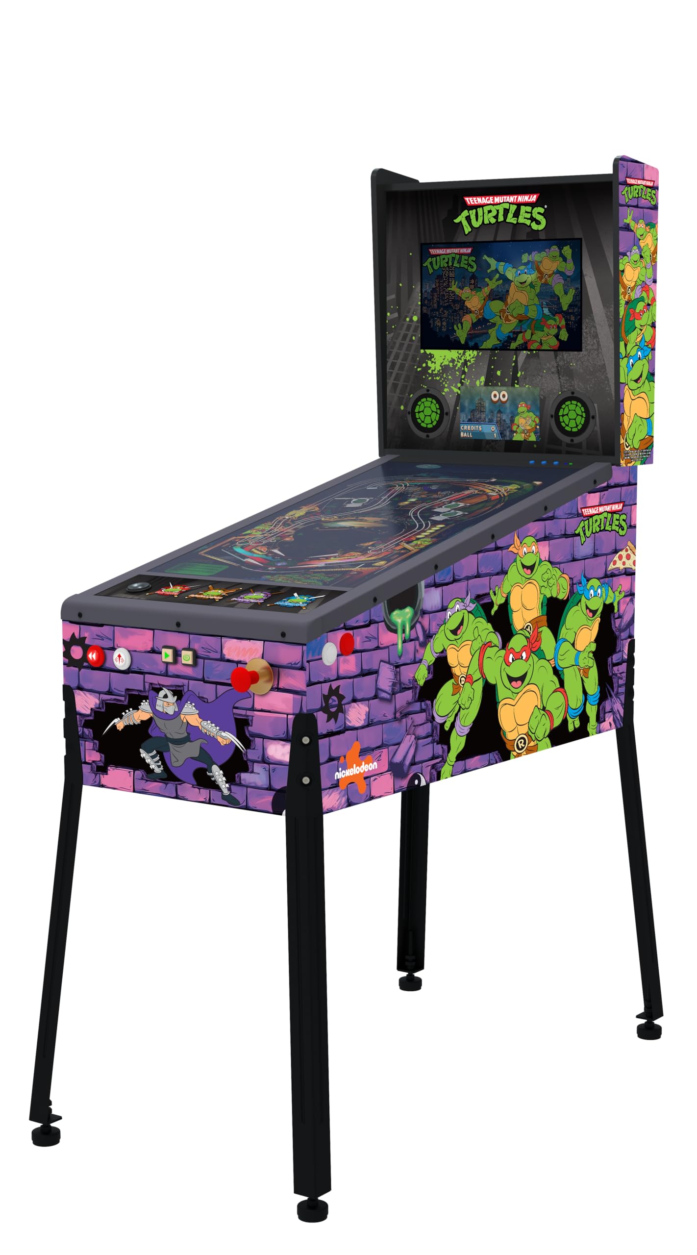 AtGames Legends Pinball HDP Teenage Mutant Ninja Turtles, Flipper Numérique HD 32 Pouces, Wi-Fi, 64 Go, Multicolore