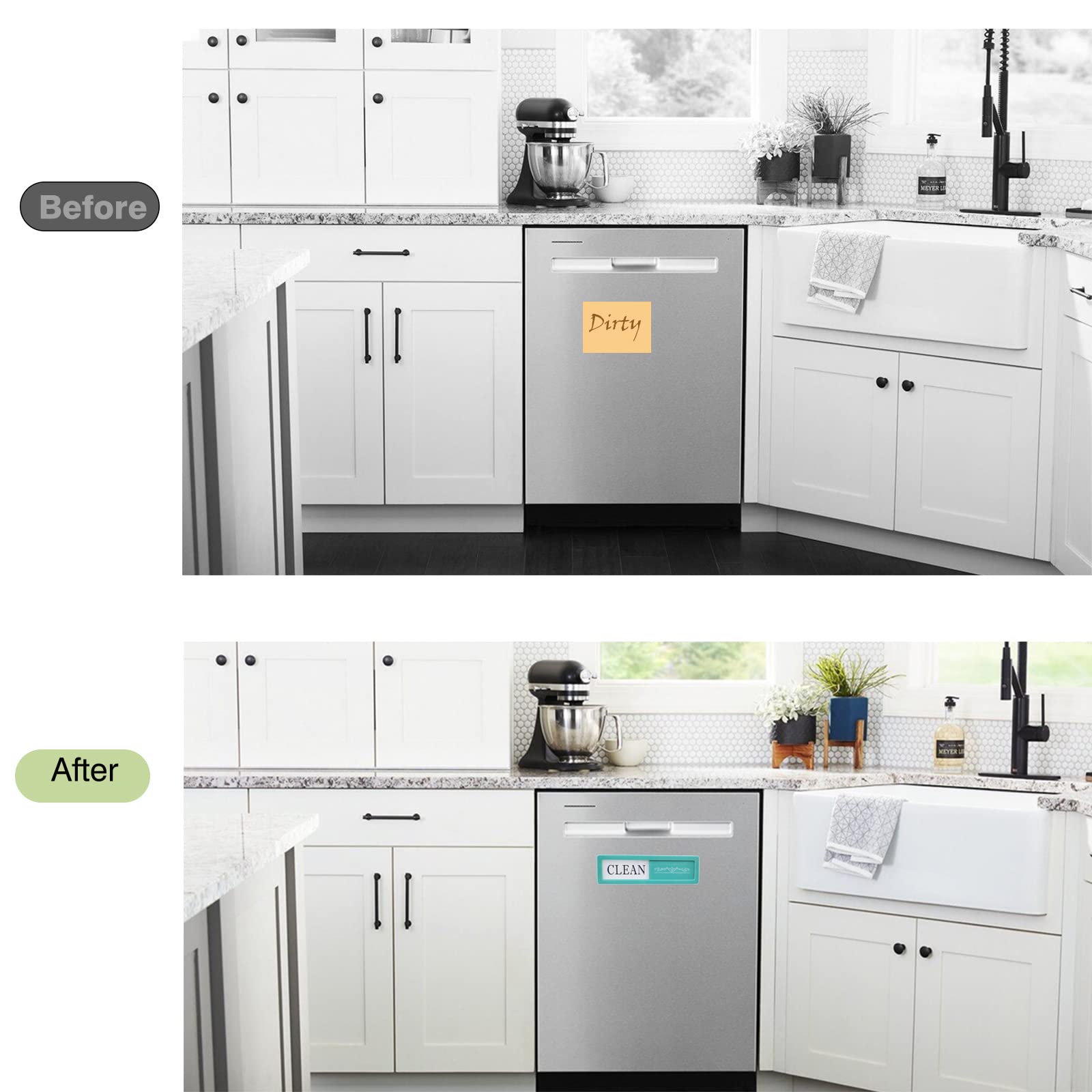 Dishwasher Magnet Dishwasher Clean/Dirty Magnet Sign - Acrylic Slide ...