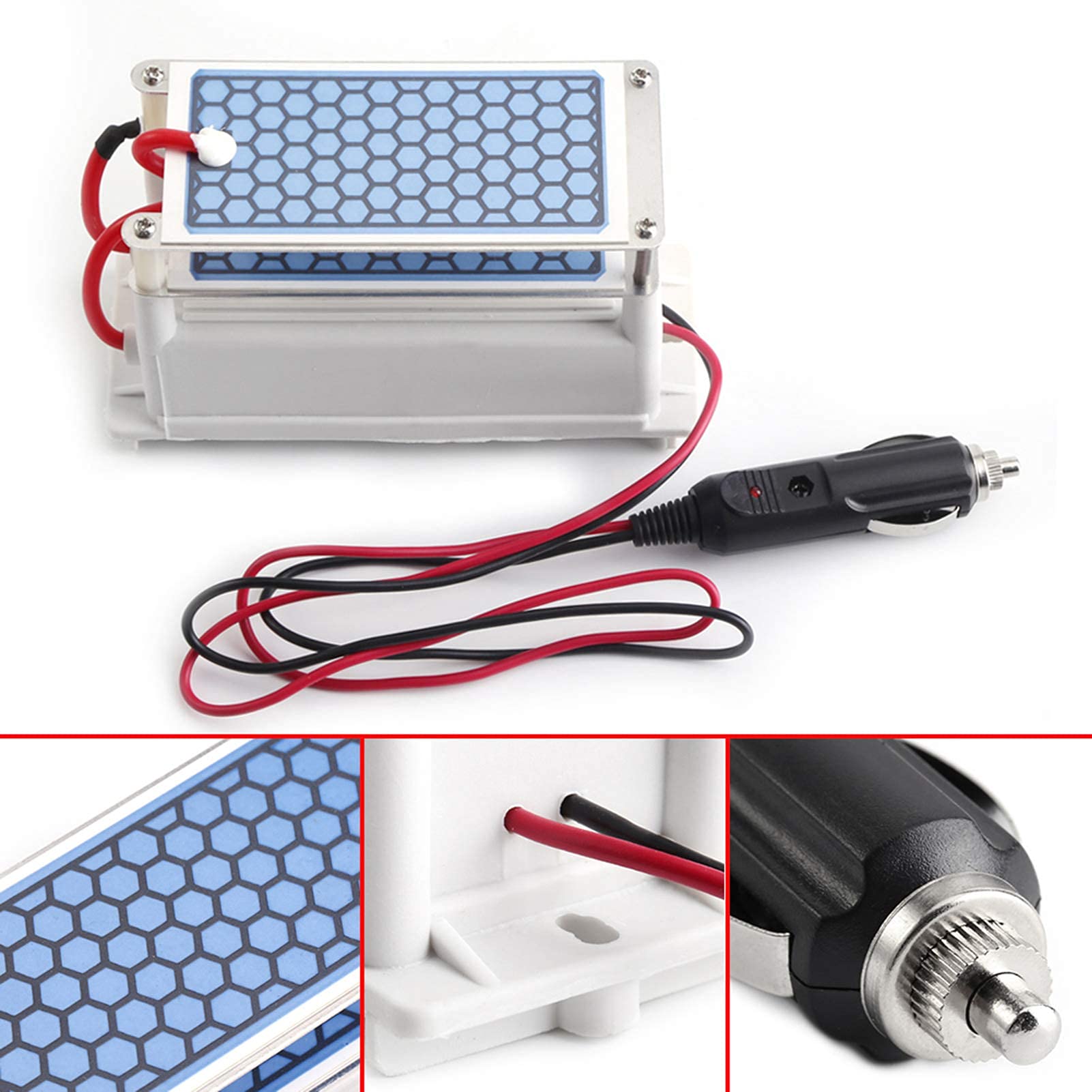 DC 12V Purificatori D'aria, Ozonizzatore Piastre di Ceramica Dell'Ozono Della Macchina Dell'Ozono dell'Automobile del Purificatore Generatore 10g / H