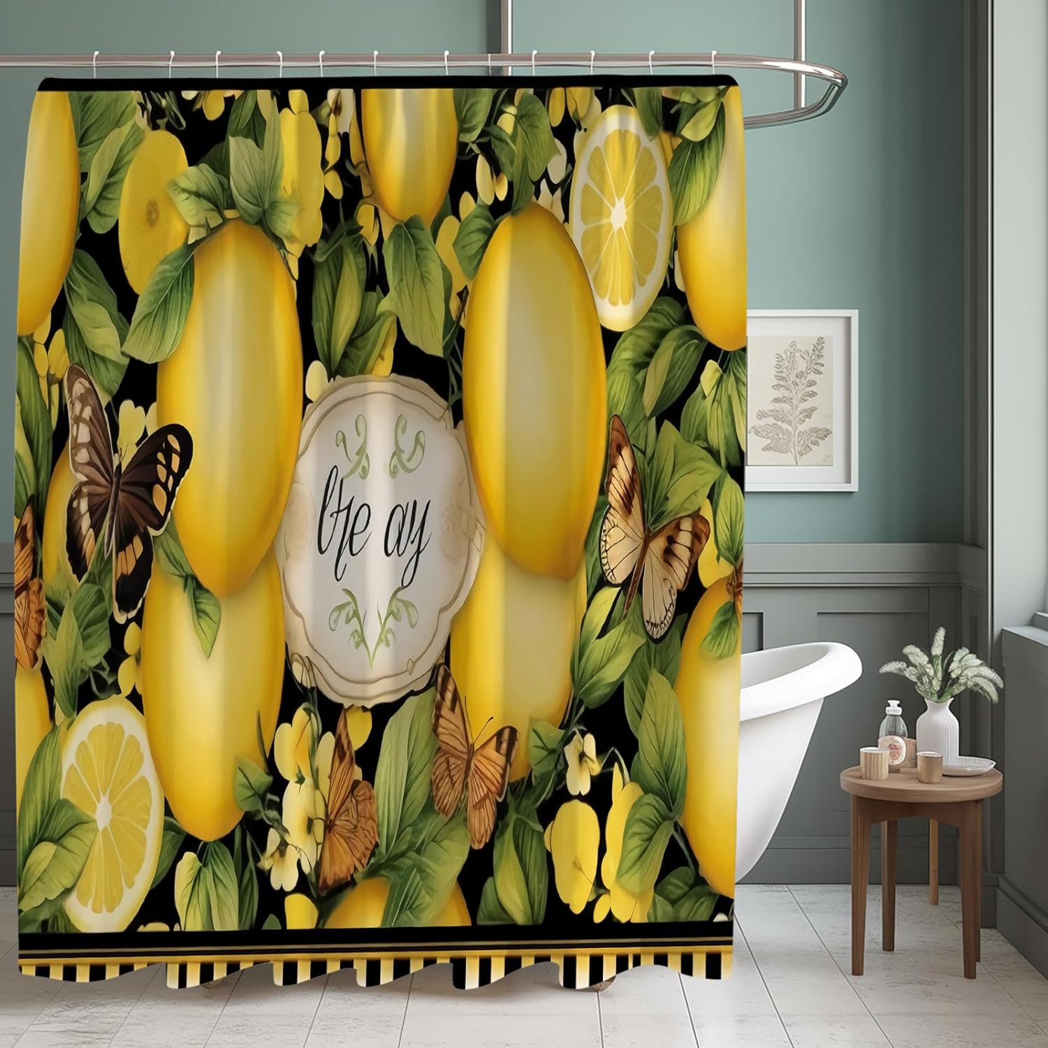 AANVII Plant Floral Sunflower Boho Shower Curtain for