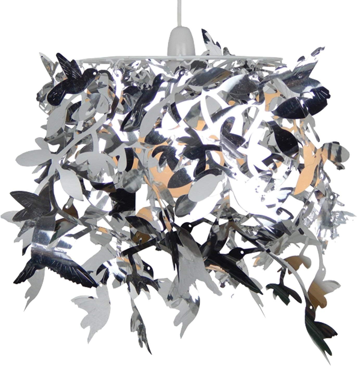 Loxton Lighting Hummingbird Pendant Shade, Acryl, 40 W, Silver