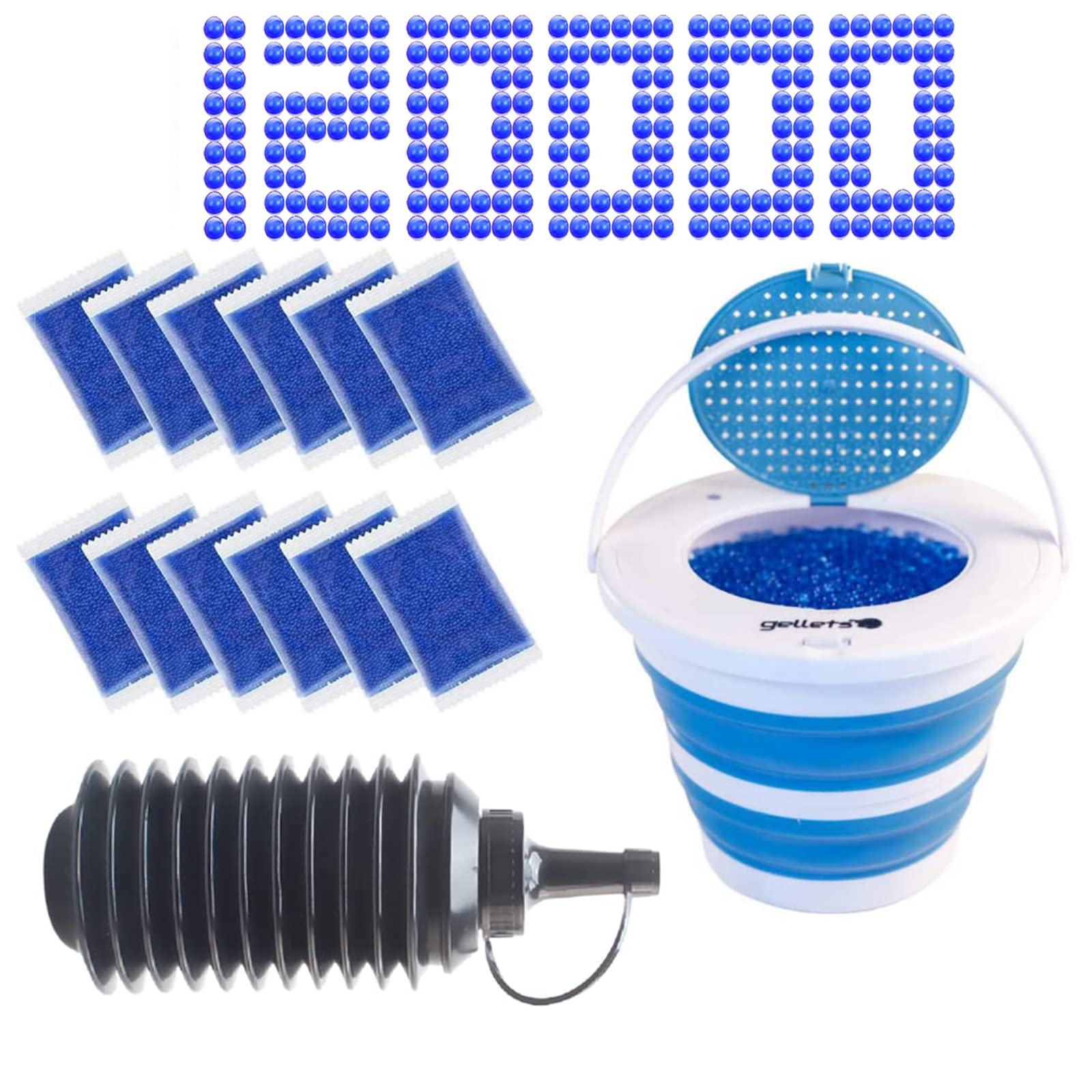 Buy QOUWIPY Gel Blaster Ammo, 120,000 Splatter Ball Ammo with 1.5