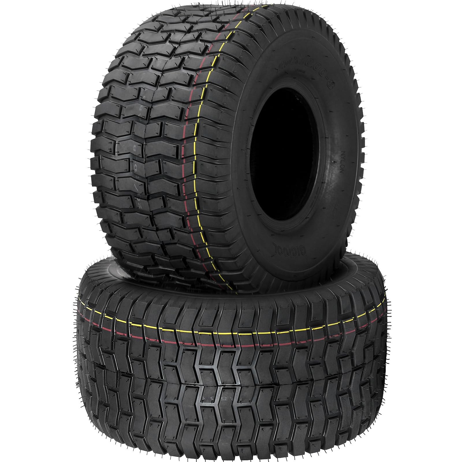 (2 Pack) 20x10.00-8 Lawn Mower Tubeless Tire, 20x10-8 for Tractor Riding Lawnmowers, 4 Ply, Turf-V Pattern