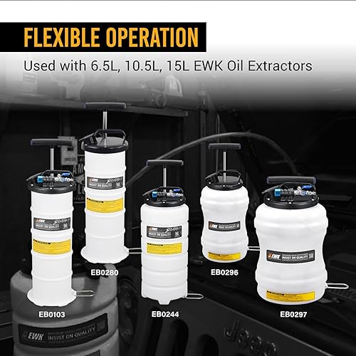 Miniatura 5 de EWK Juego de 3 piezas de manguera de tubo extractor de aceite para extractor de fluido al vacío neumáticomanual, bomba de cambio 6.5L, 10.5L, 15L
