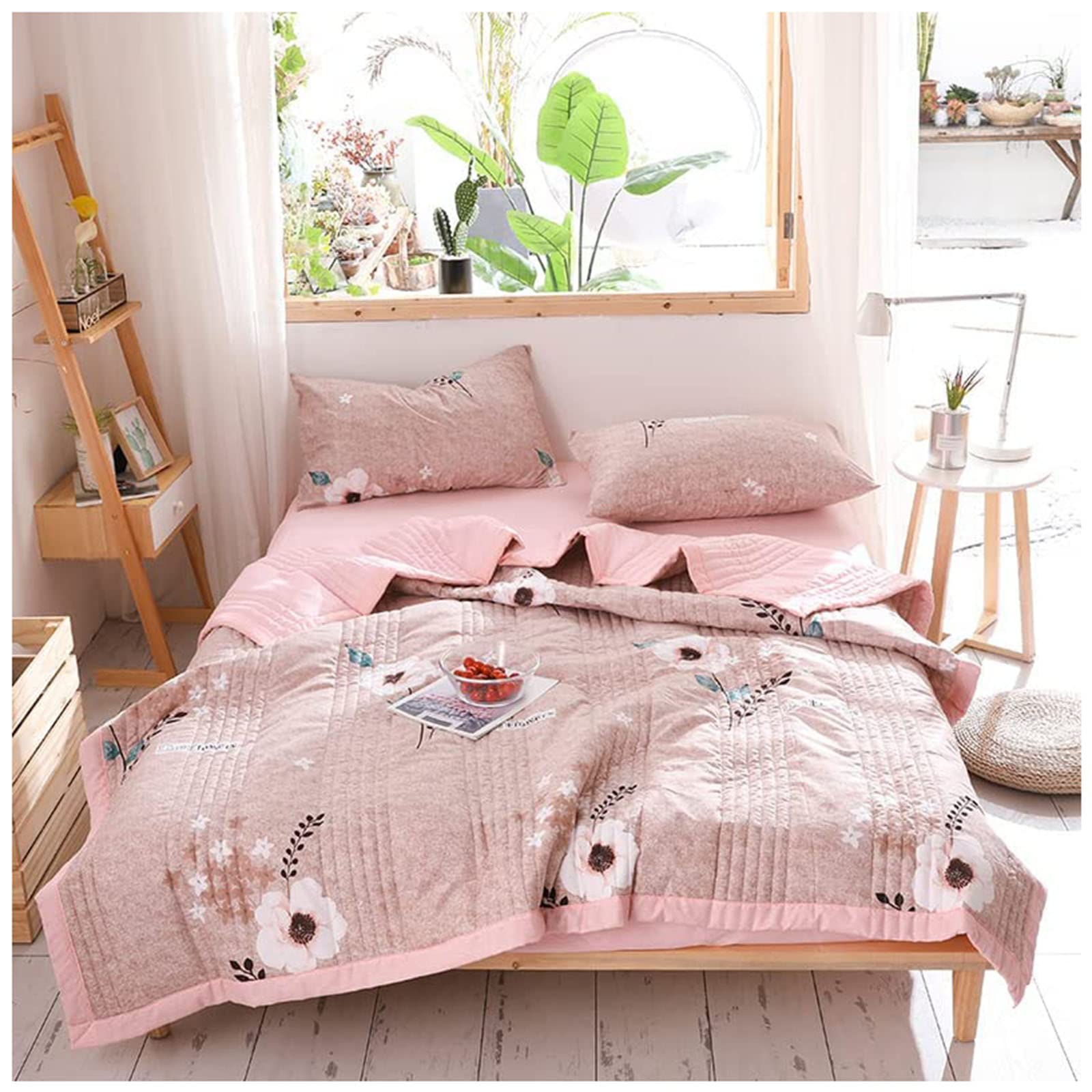 Couette d'été 100% coton lavé imprimé couverture 150x200