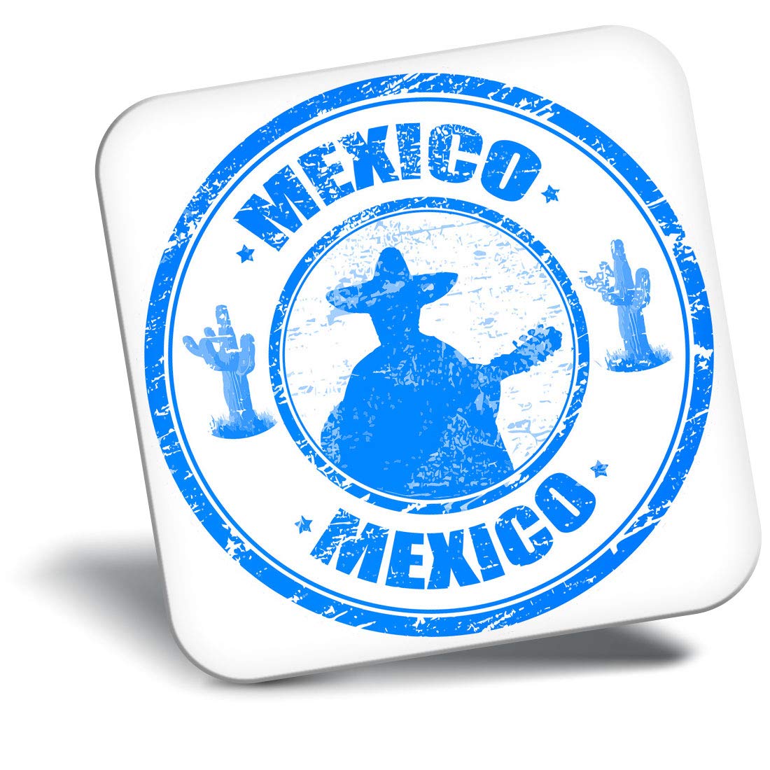 Destination Vinyl Ltd Multicolor Fridge Magnet - Mexico Sombrero Guitar Player Travel 5923