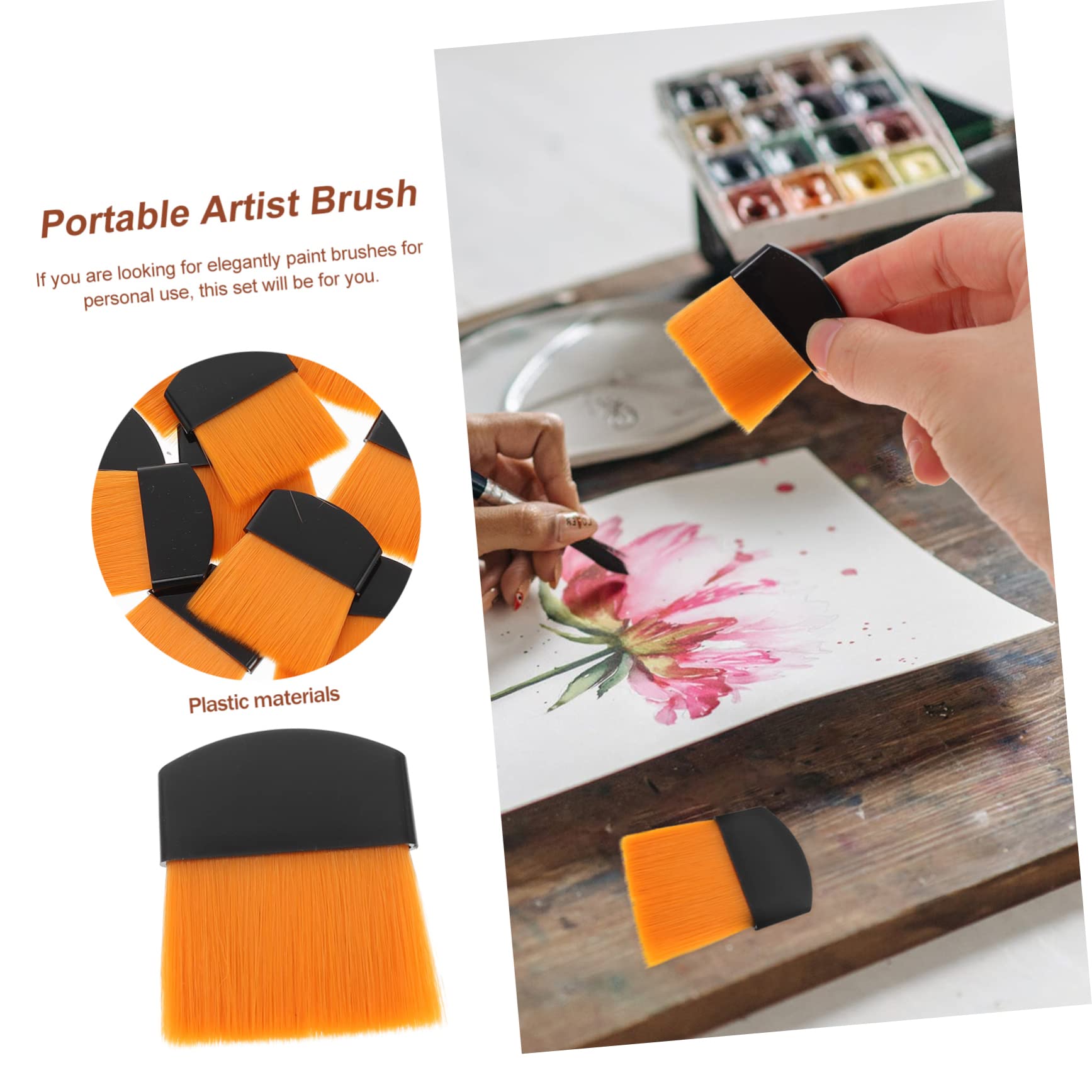 Homoyoyo 5 Series Conjunto De Pinceles para Hogar De Dibujo Portátiles para Artistas para Óleo para Detalles Y Áreas Amplias 10 Piezas X 5