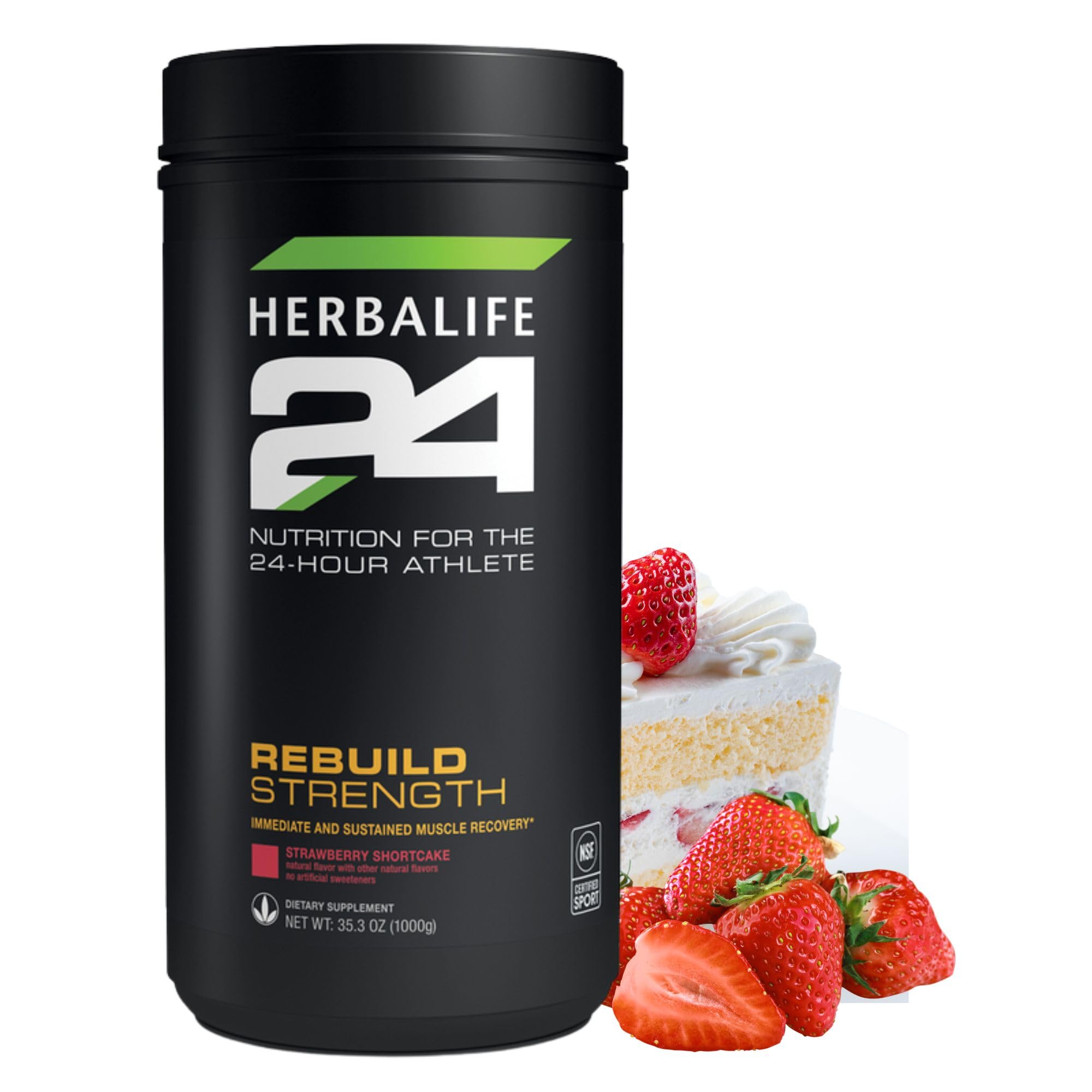 ALIFE24 Rebuild Strength: Strawberry Shortcake (1000 G), tion for The 24-Hour Athlete, Rebuild Lean Muscle, Support Immune Function, Natural Flavor, No Artificial Sweetener