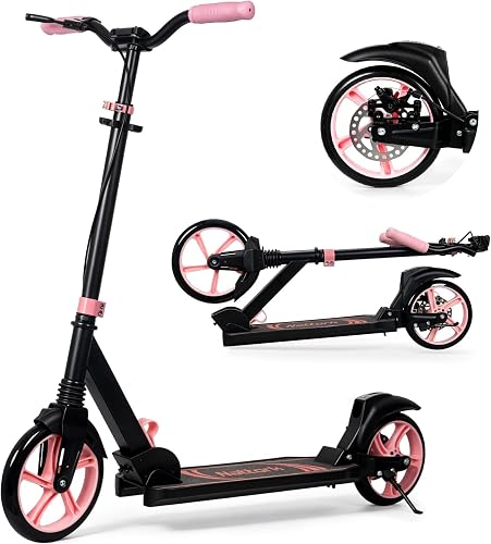 Nattork Kick Scooter für Erwachsene und Jugendliche – Höhenverstellbar Roller Ki