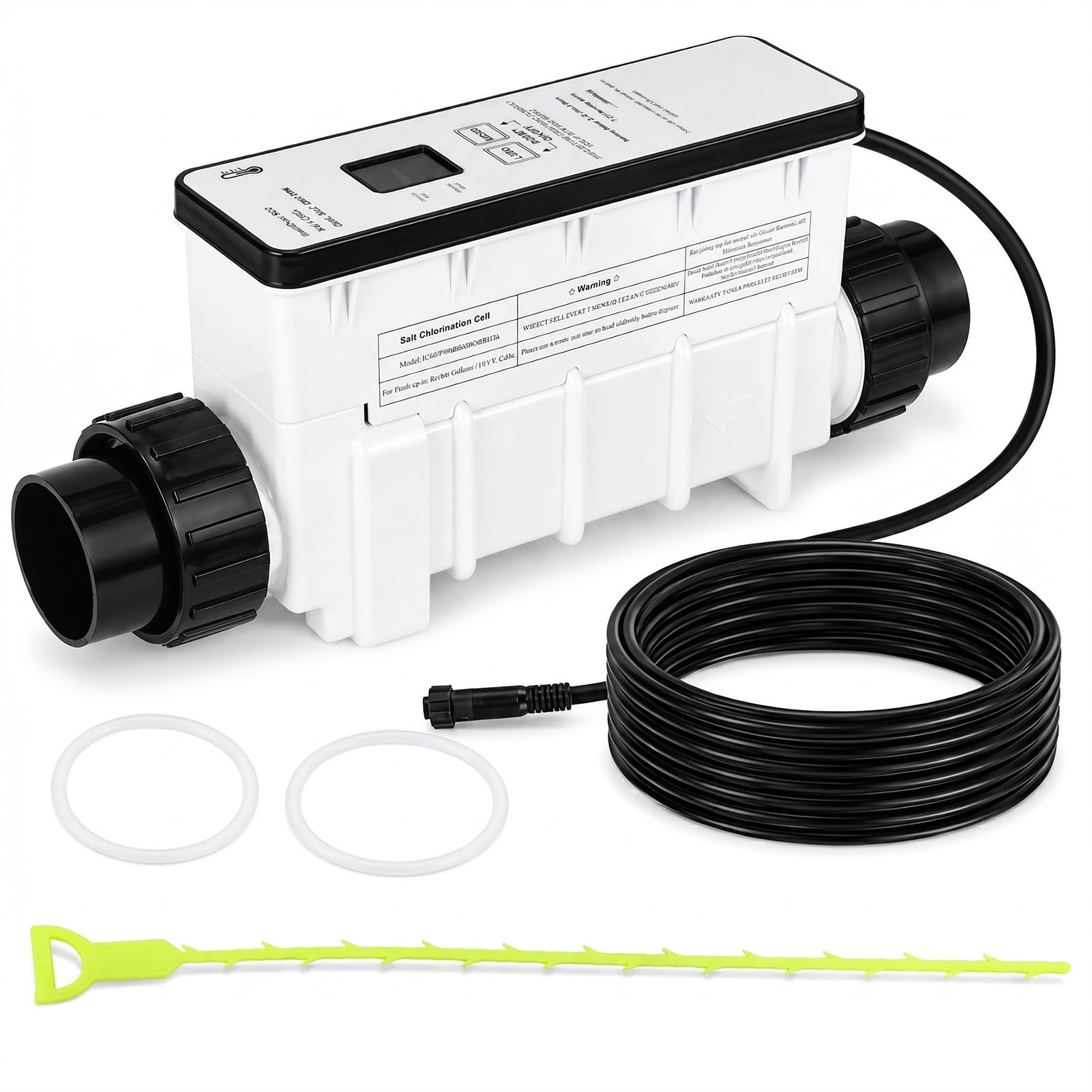 IC40 - Cella di ricambio al cloro per piscine, compatibile con sistemi Pentair IntelliChlor, sostituisce EC-520555/520555, autopulente, 2" Union, fino a 40.000 galloni interrati
