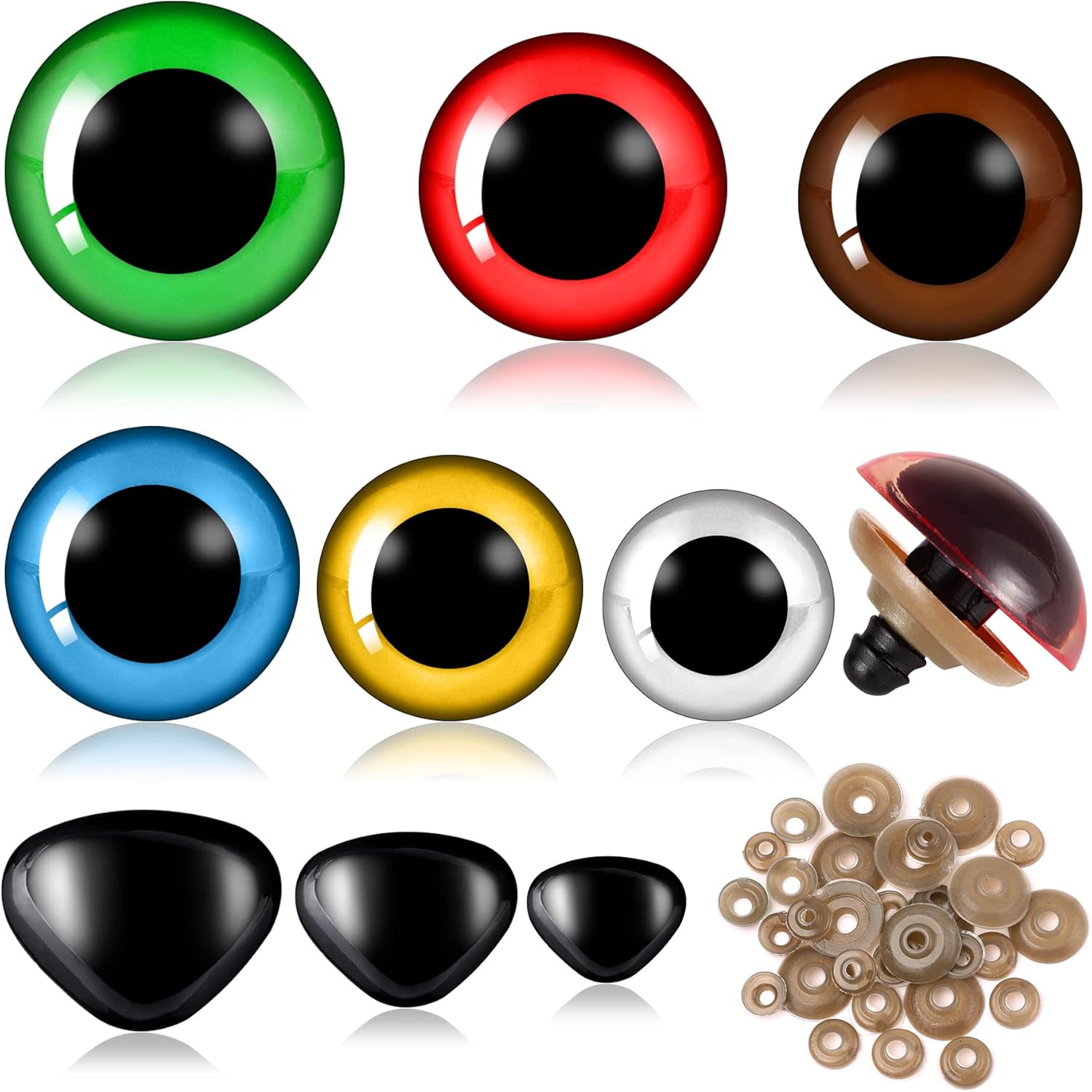 UPINS 180 Pieces 1230 mm Large Safety Eyes and Nose with