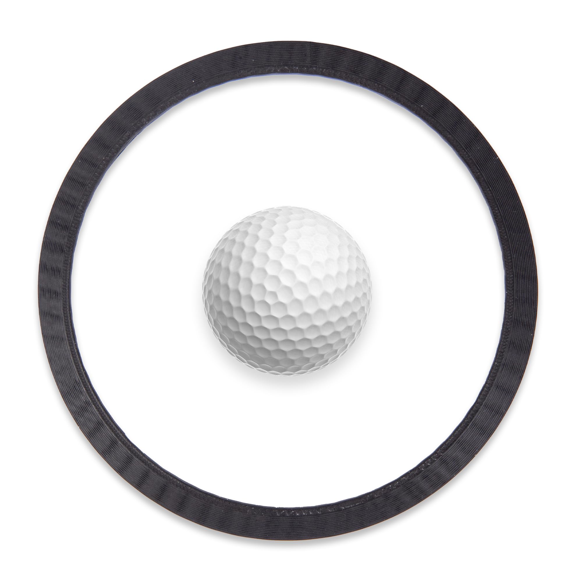 Holon Golf Lag Putting Ring - Lag Putting Practice Aid for Distance Control - Indoor Golf Putting Hole “ON” (Black)