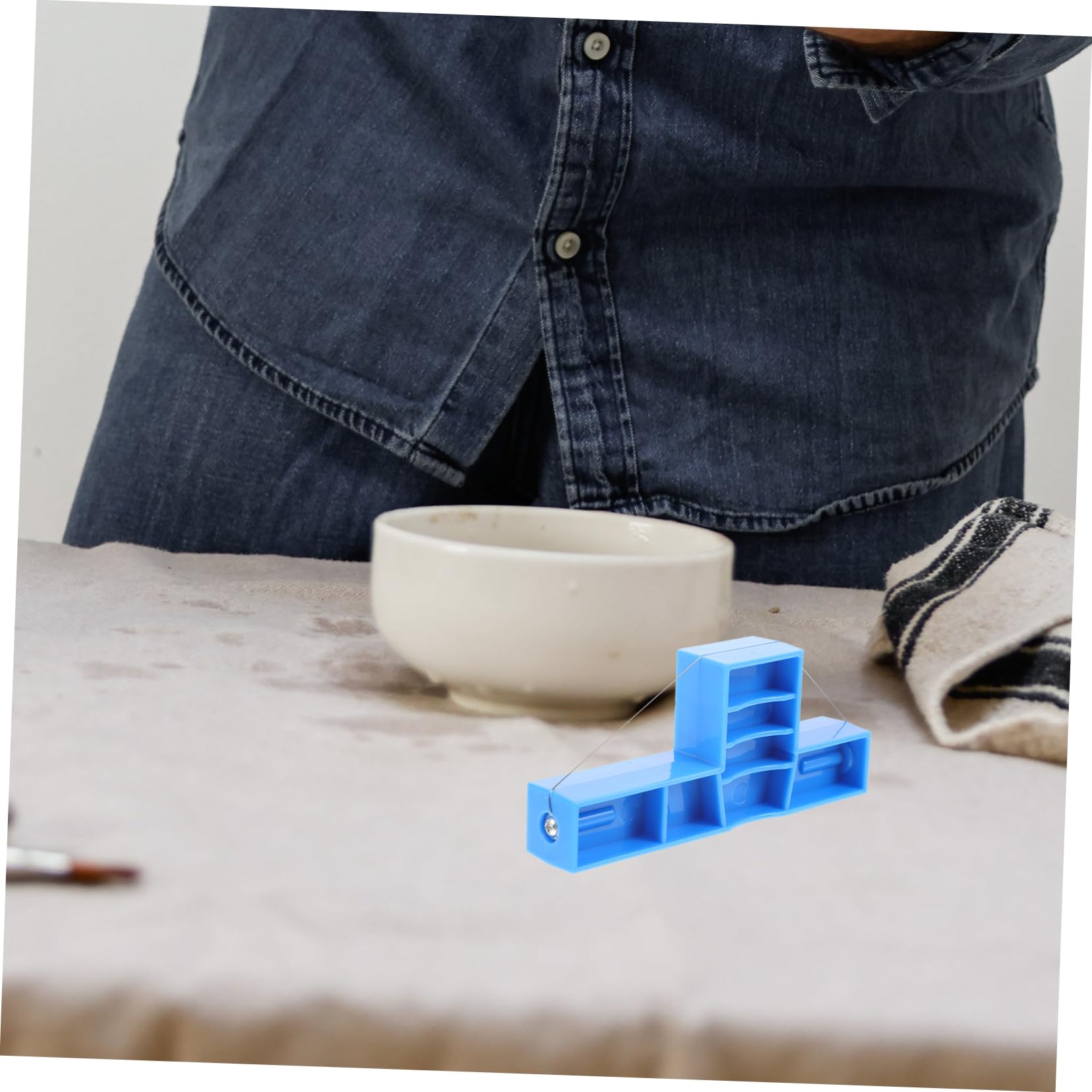 DOITOOL 5 Pezzi Taglierina per Argilla Strumento per Taglio Angolare per Ceramica Utensilper Modellazione e Sculpting per Fai da Te e Lavorazioni