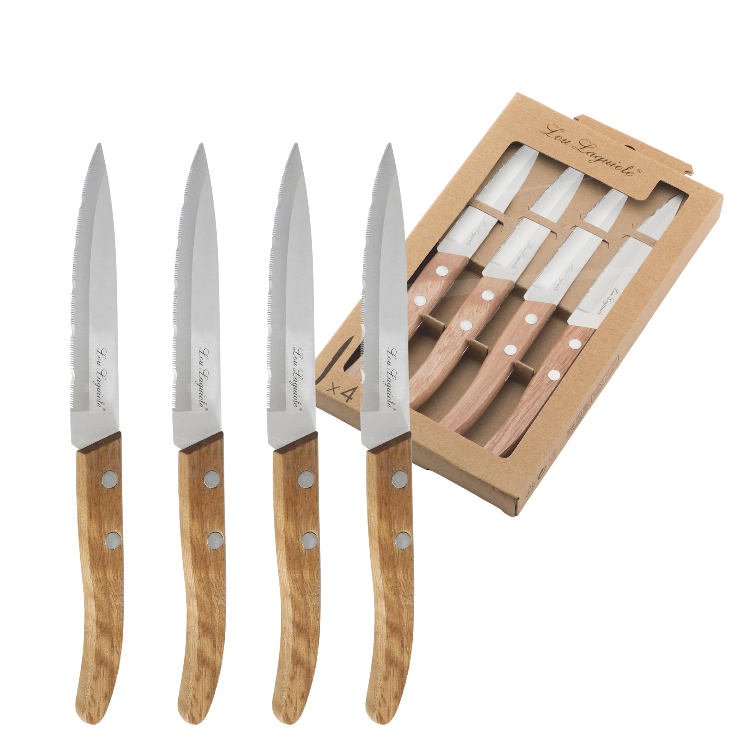 Lou Laguiole Ensemble de Couteaux Amefa Forest Wood (4 pcs)