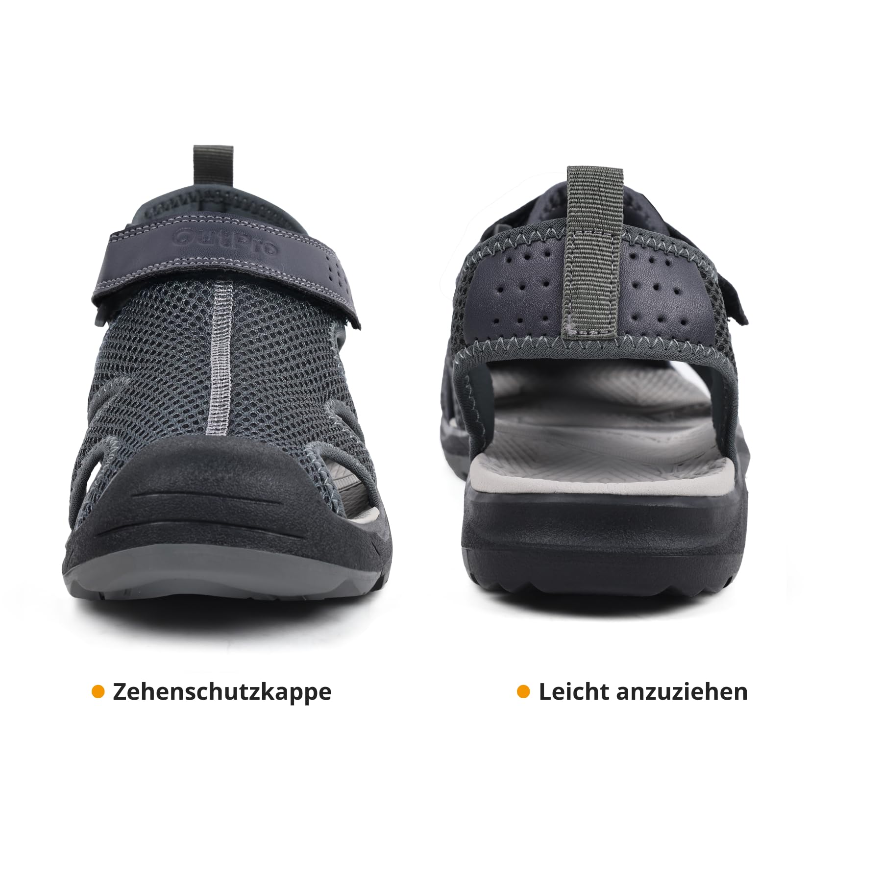 OutPro Sandali sportivi da uomo in rete, leggeri e traspiranti per l'estate, adatti per passeggiate, per passeggiate leggere e altre occasioni