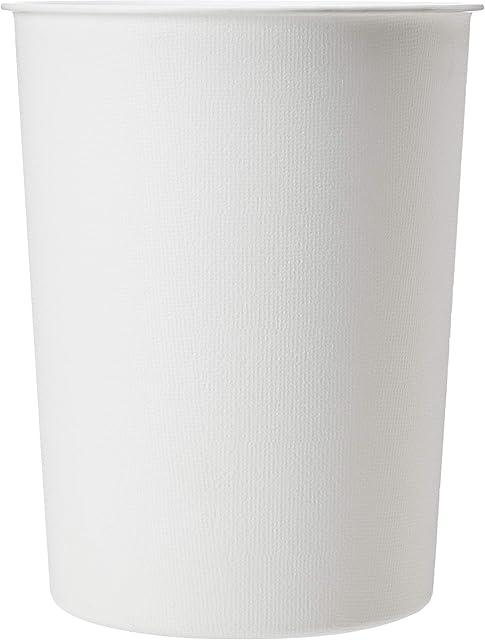 JVL Quality Vibrance Clean White Lightweight Plastic Waste Paper Basket Bin