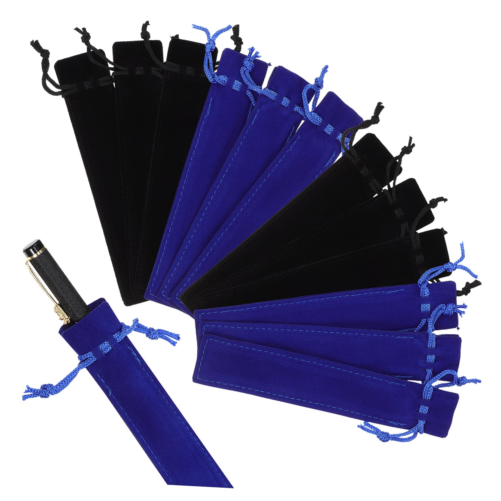 EXCEART 4 Ensembles Porte-Stylo À Cordon Étui À Crayons Sacs À Stylos Simples Gel Sacoche Rangement Sacoche De Rangement Pochettes pour Stylos Sacs De Rangement pour Stylos 50 Pièces * 4