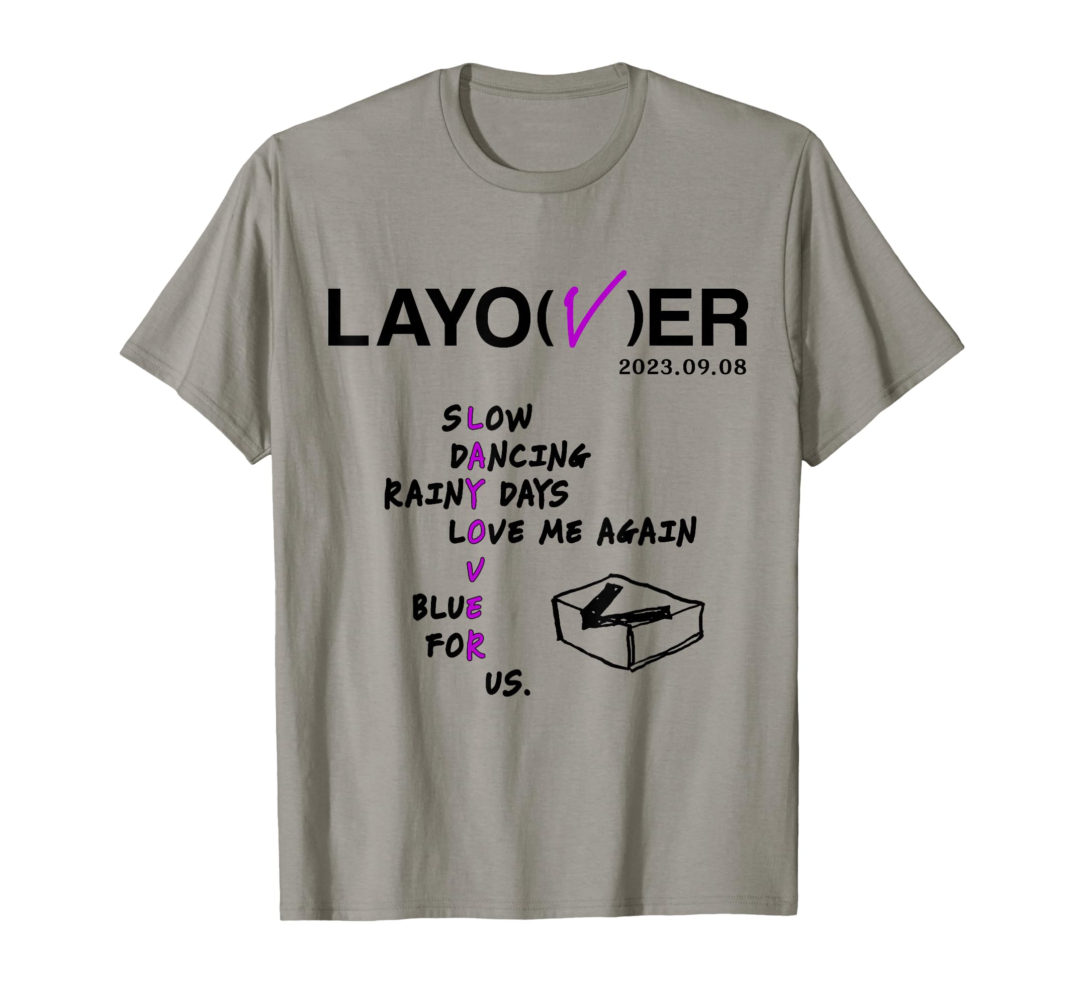 LAYOVER for K-pop Lover Army Bangtan Saranghae V T-Shirt