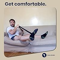 Vista 4 de VMA Correa de levantamiento de piernas de 47 pulgadas, correa extra larga para piernas con múltiples bucles para levantar la pierna, recuperación