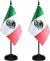 Vista 31 de Juego de banderas de escritorio de Colombia, paquete de 2 banderas de mesa colombianas, mini bandera de escritorio pequeña con poste negro sólido