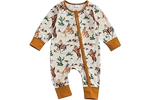 Cute Baby Cowboy Clothes; Lamuusaa Western Baby Girl Boy Clothes