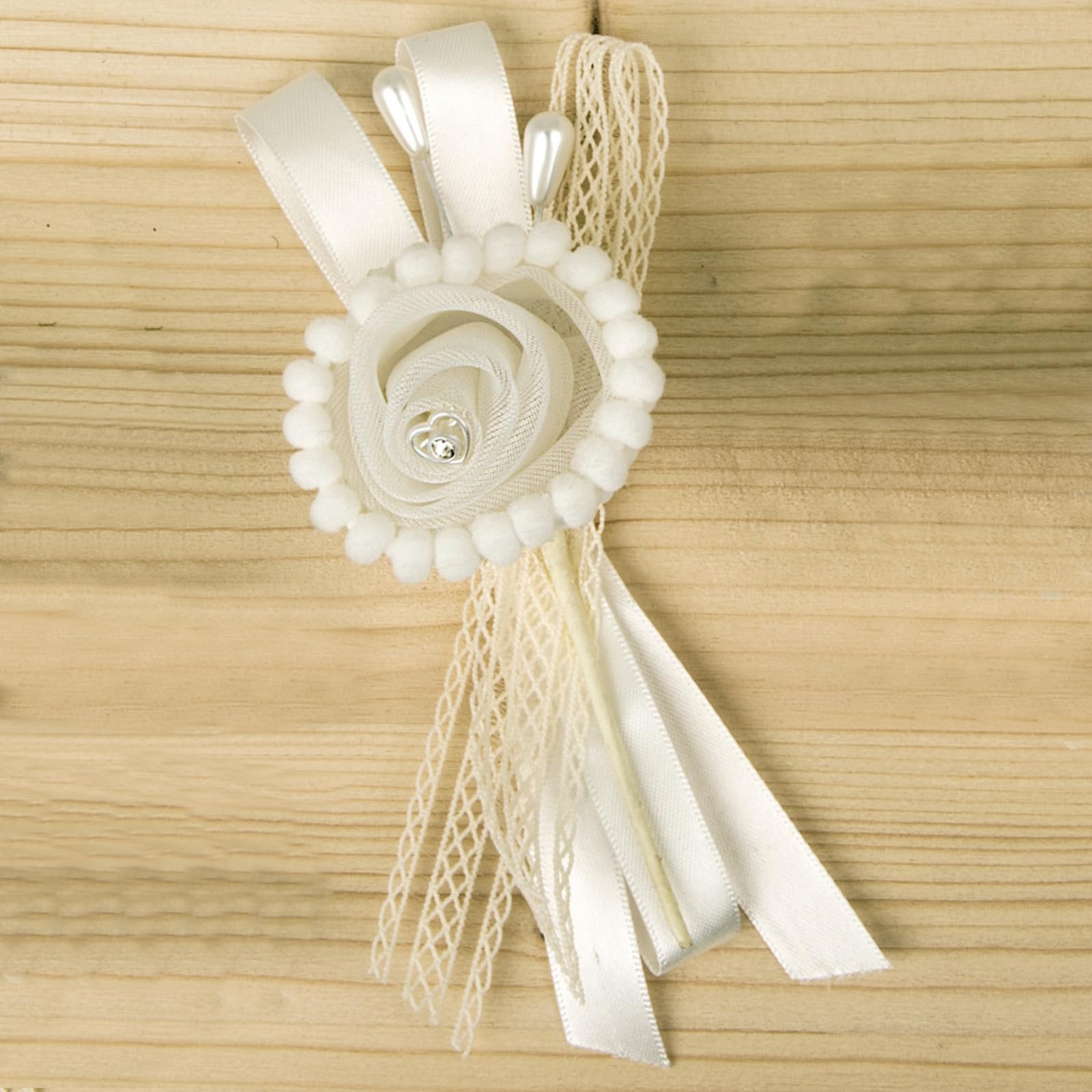 Doni Bomboniere 60pz Decorazione Fiore Finto Tessuto BOMBONIERA Matrimonio Anniversario CRESIMA Comunione Ragazzo Ragazza ADDOBBO Maschio Femmina SEGNAPOSTO Accessorio Economica Fai da Te UTILE