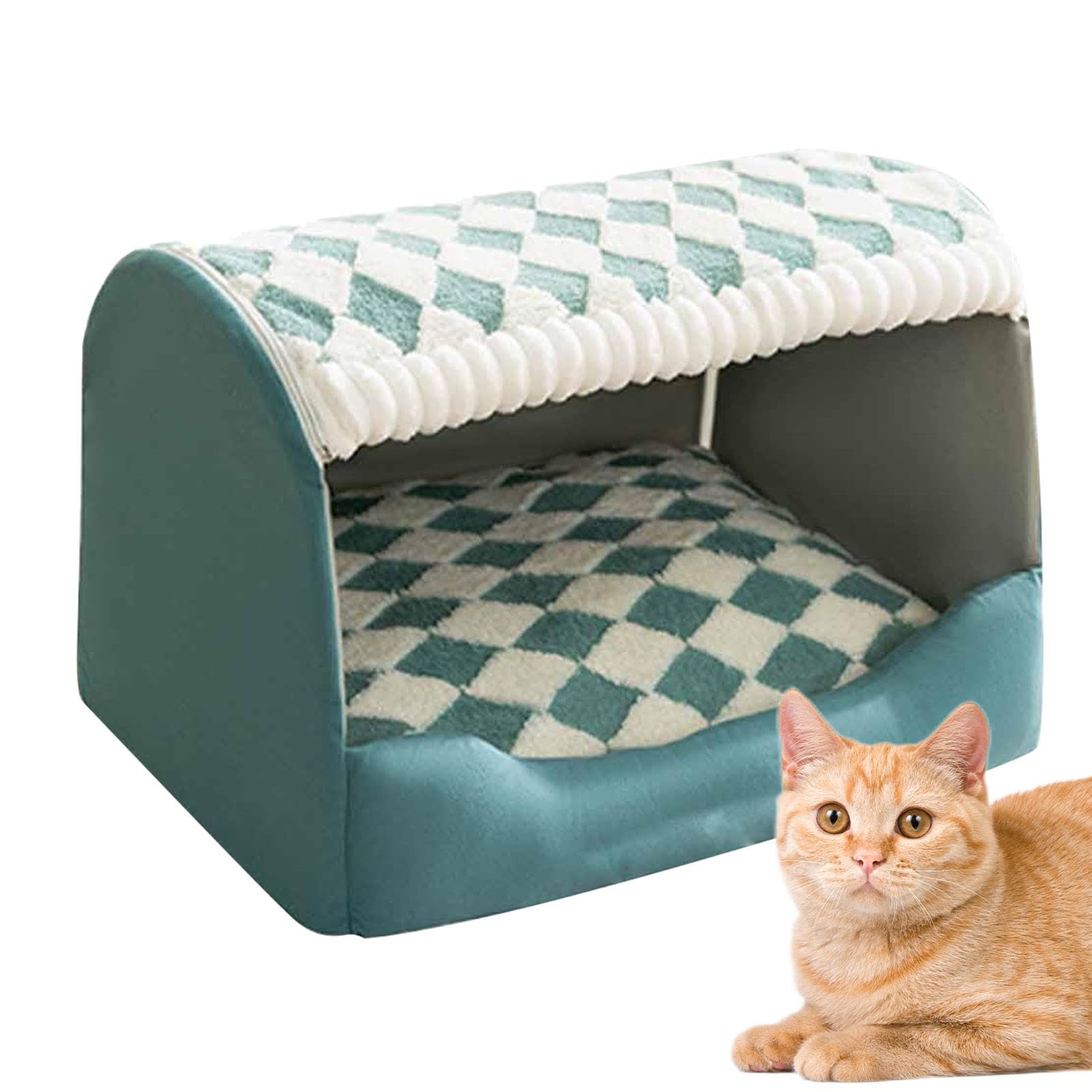 Gemütliches kleines Haustierbett | Indoor Kätzchen Versteck | Rutschfestes wasserdichtes Katzenhaus | Haustierbett für Indoor-Katzen, bequemes Katzenzubehör, perfektes Versteck für Katzen und Kätzchen