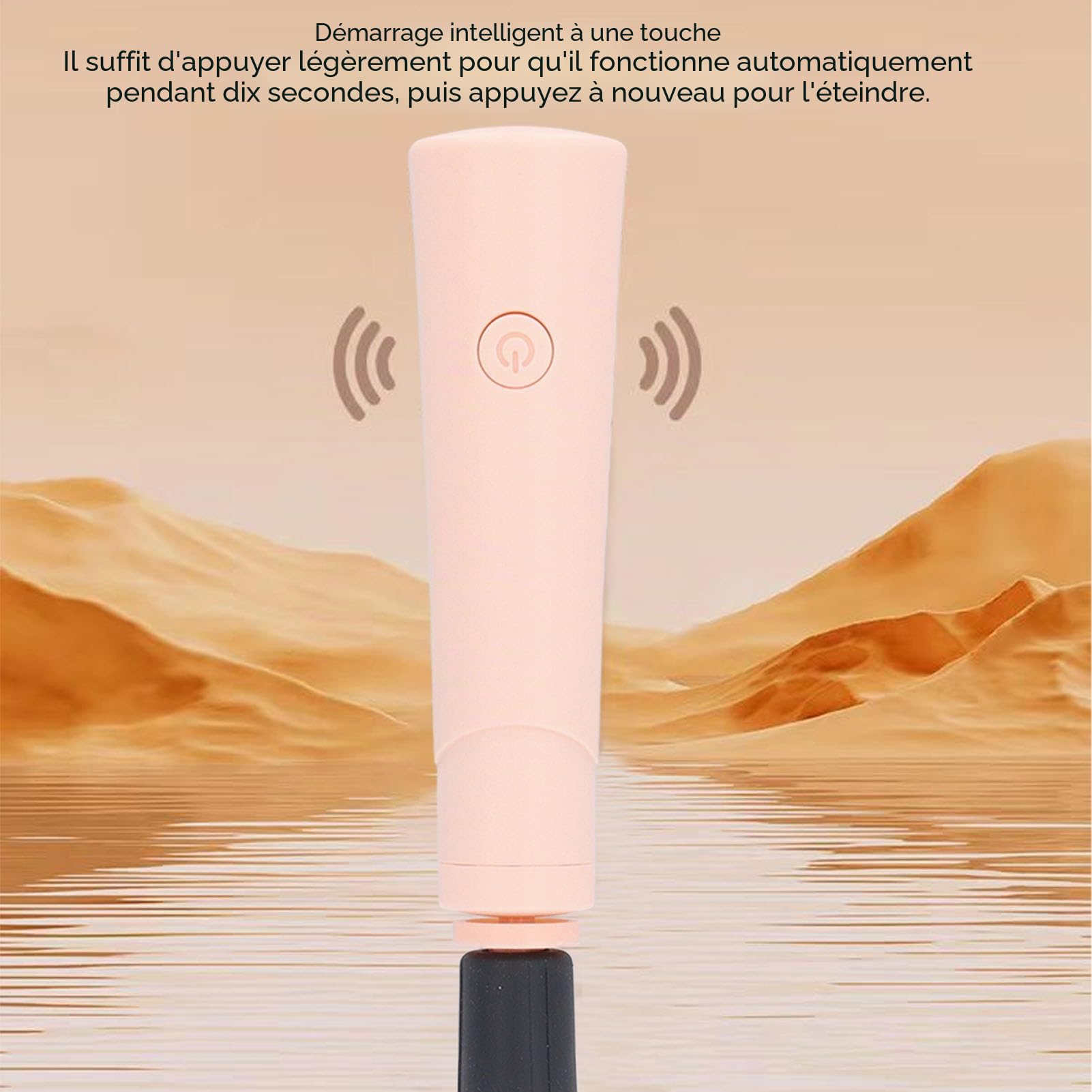 Shaker électrique pour vernis à ongles 2500 tr/min mélangeur portable pour colle à cils et vernis à ongles avec 4 tailles de calibre, noir (rose)