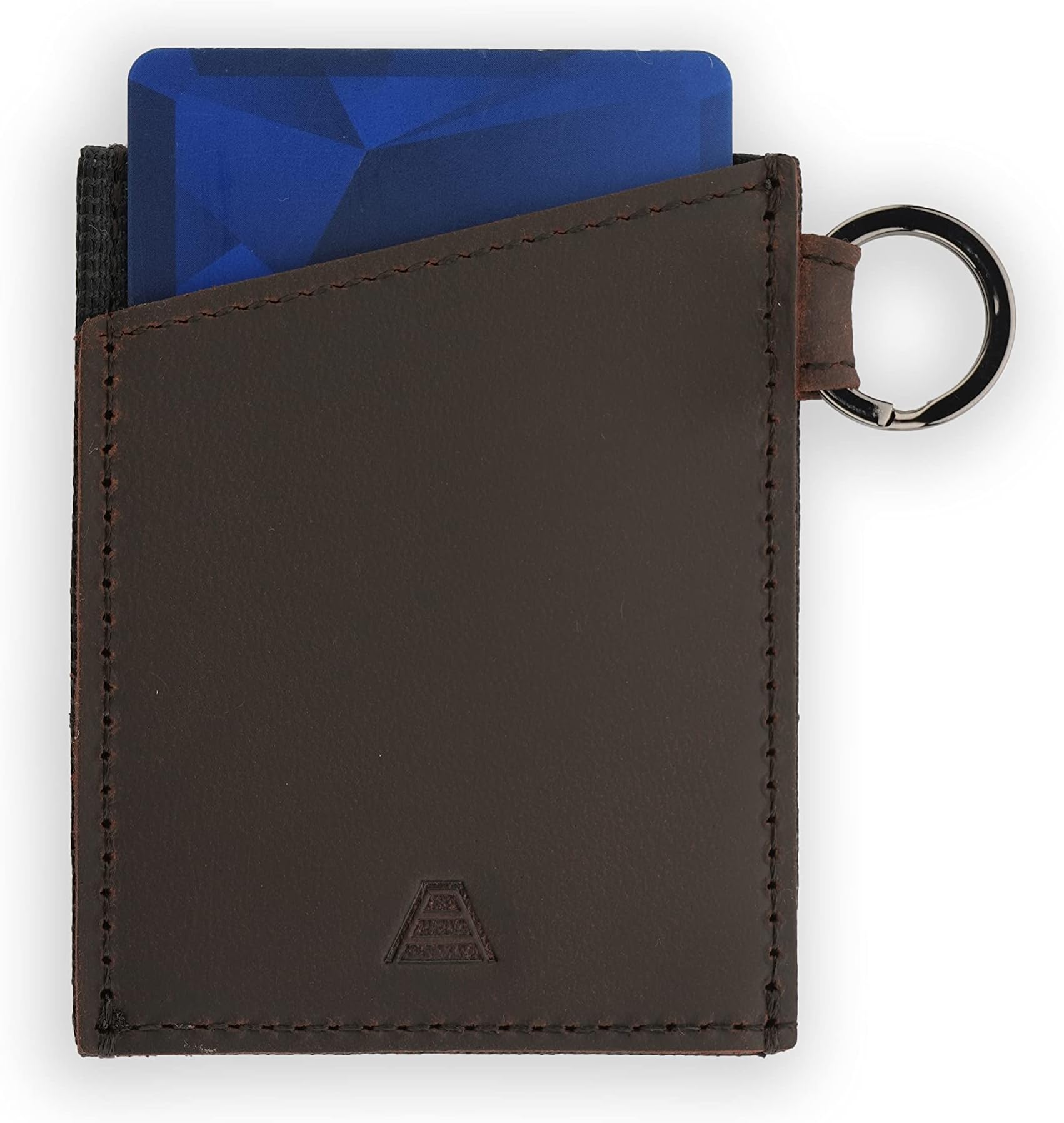 AndarMinimalist Slim Wallet Made of Premium Leather and Elastic with Keychain - The Leo
